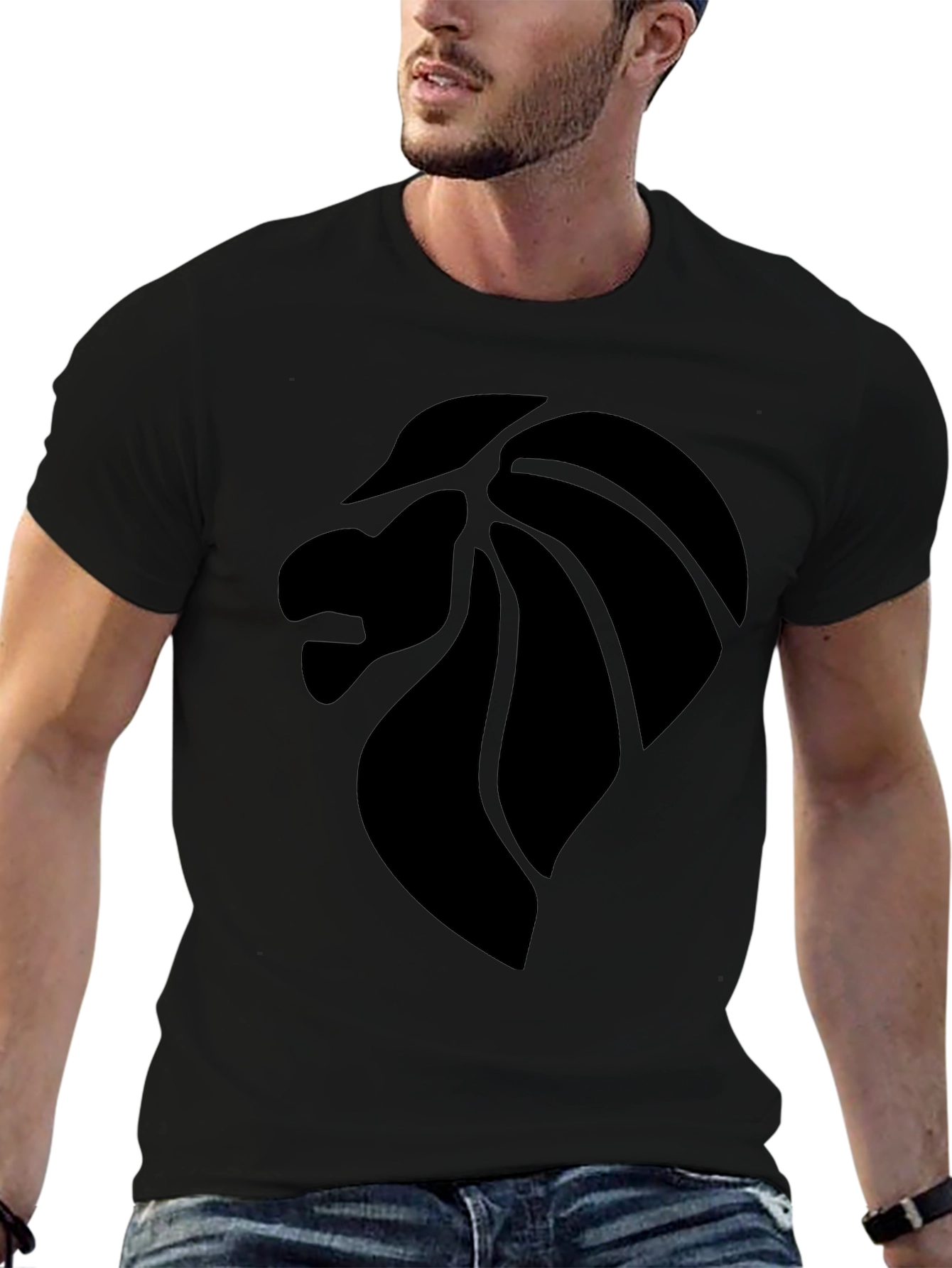 Lion Graphic Tee - Bold Black T-Shirt