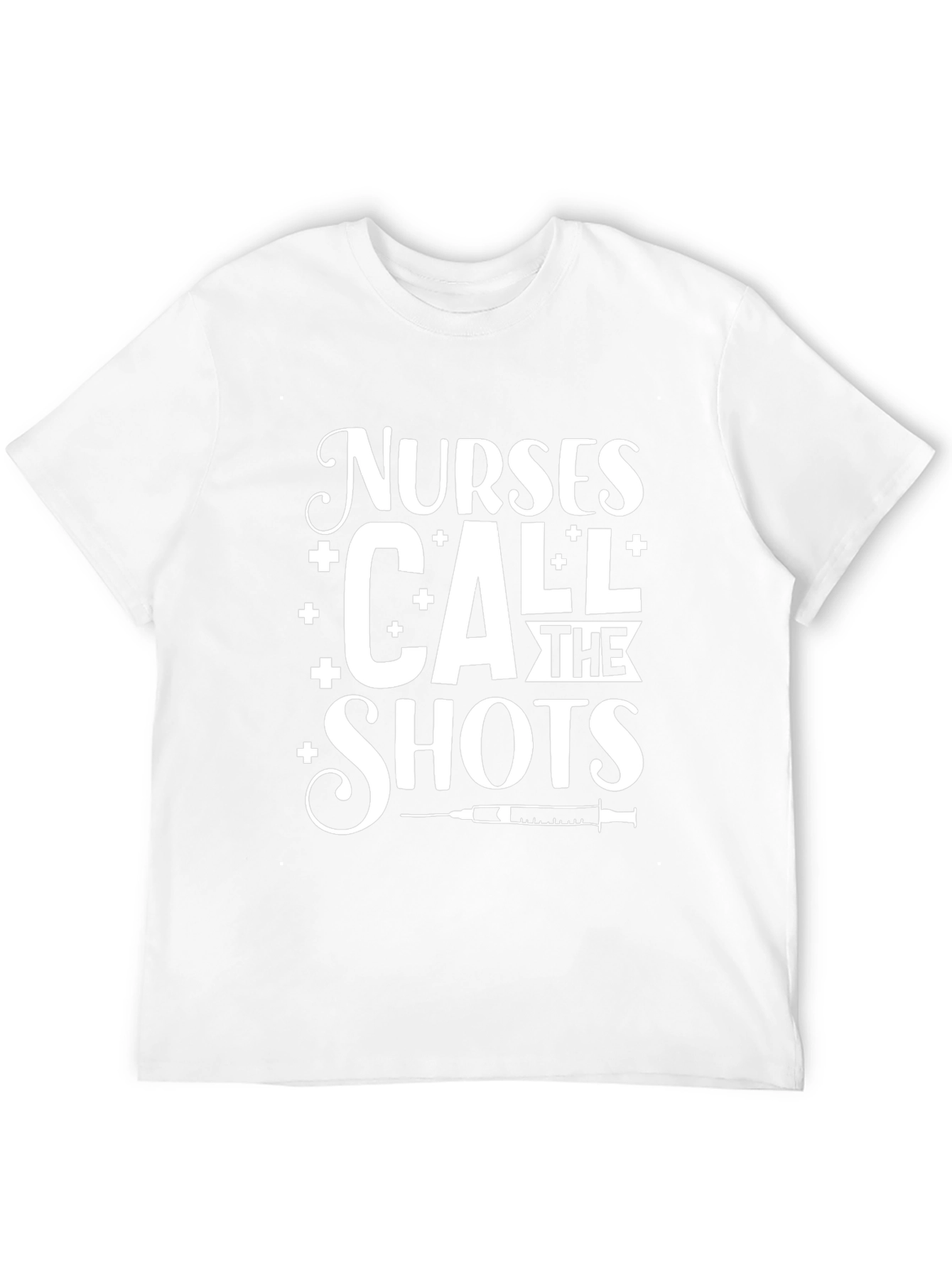 Nurses Call The Shots Black Graphic Tee