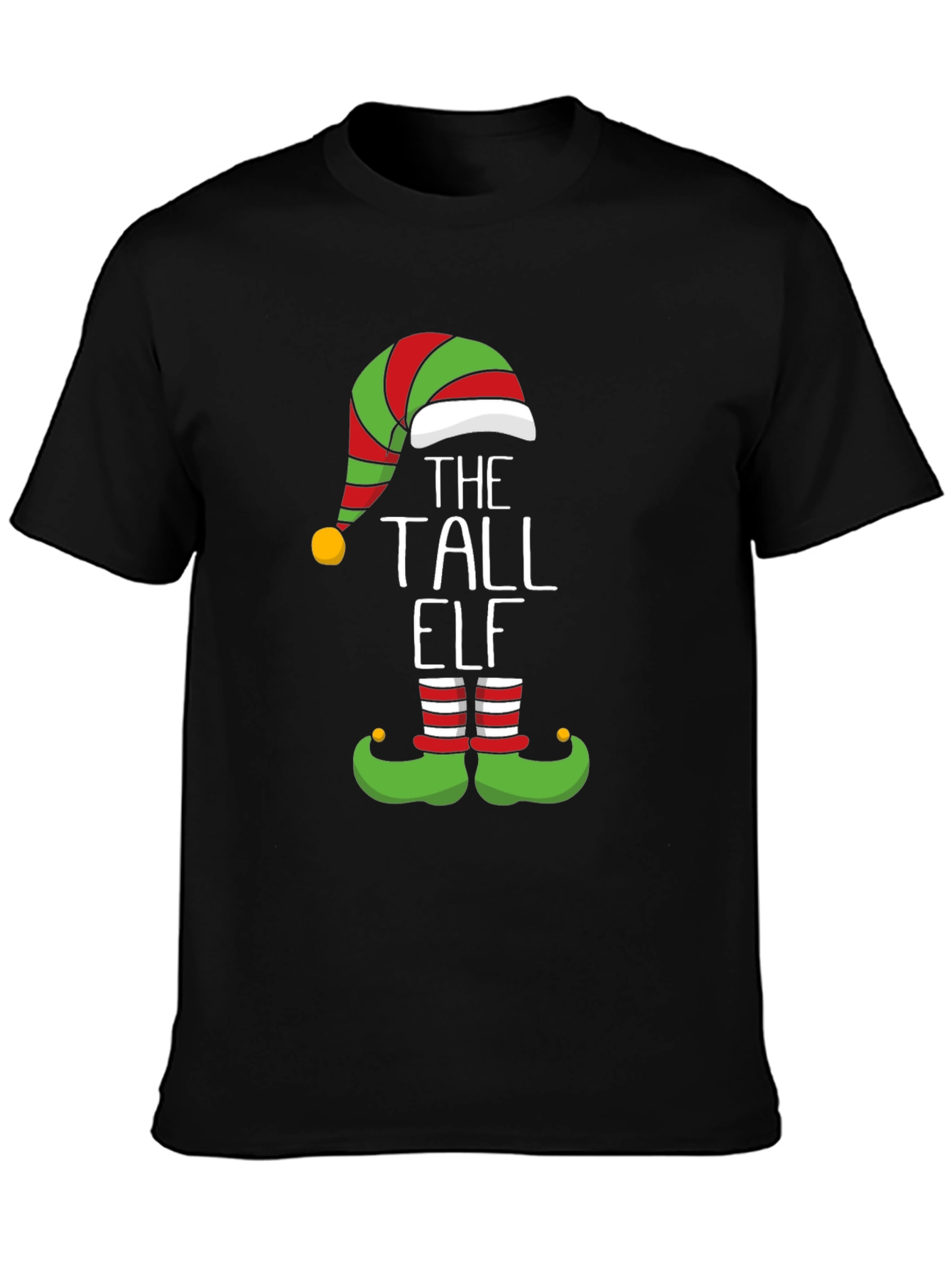 The Tall Elf Graphic Tee - Holiday Festive Fun