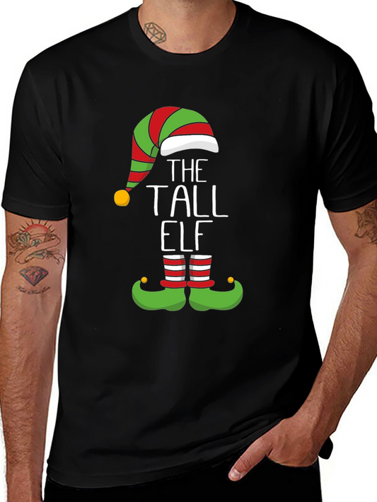 The Tall Elf Graphic Tee - Holiday Festive Fun