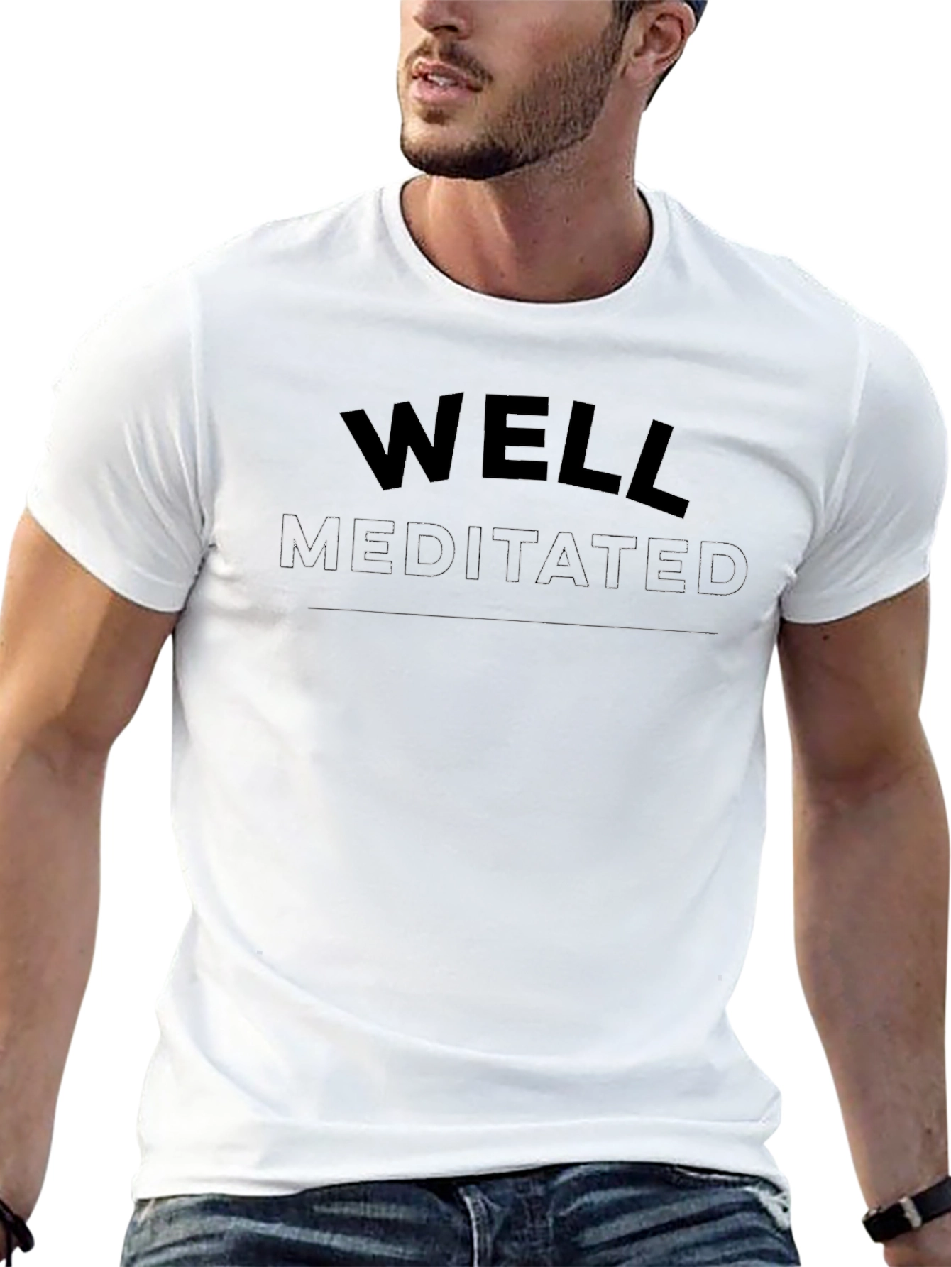 Well Meditated Black Crew Neck T-Shirt