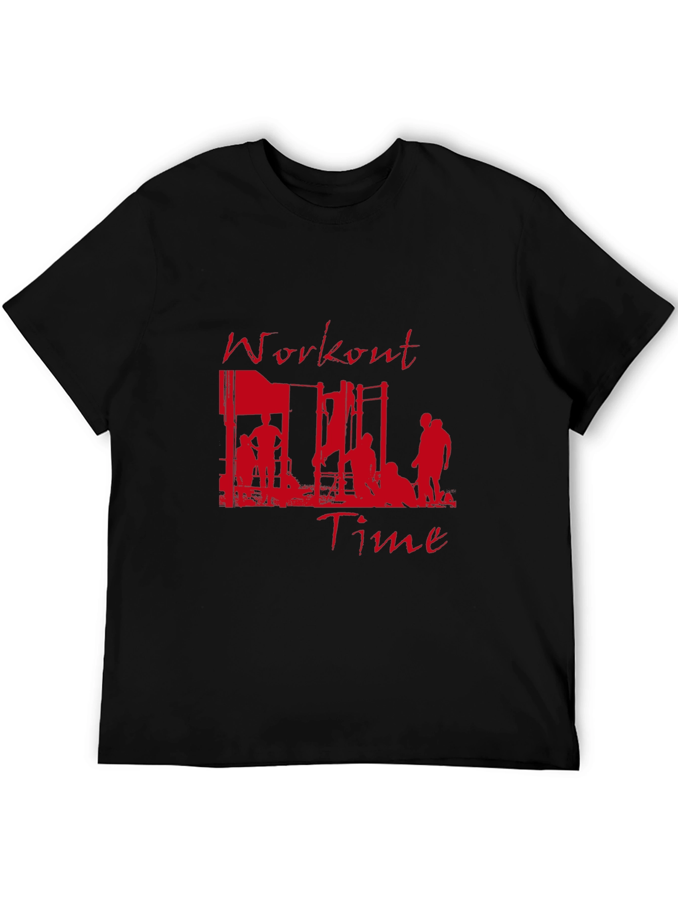 Workout Time Black Graphic Tee