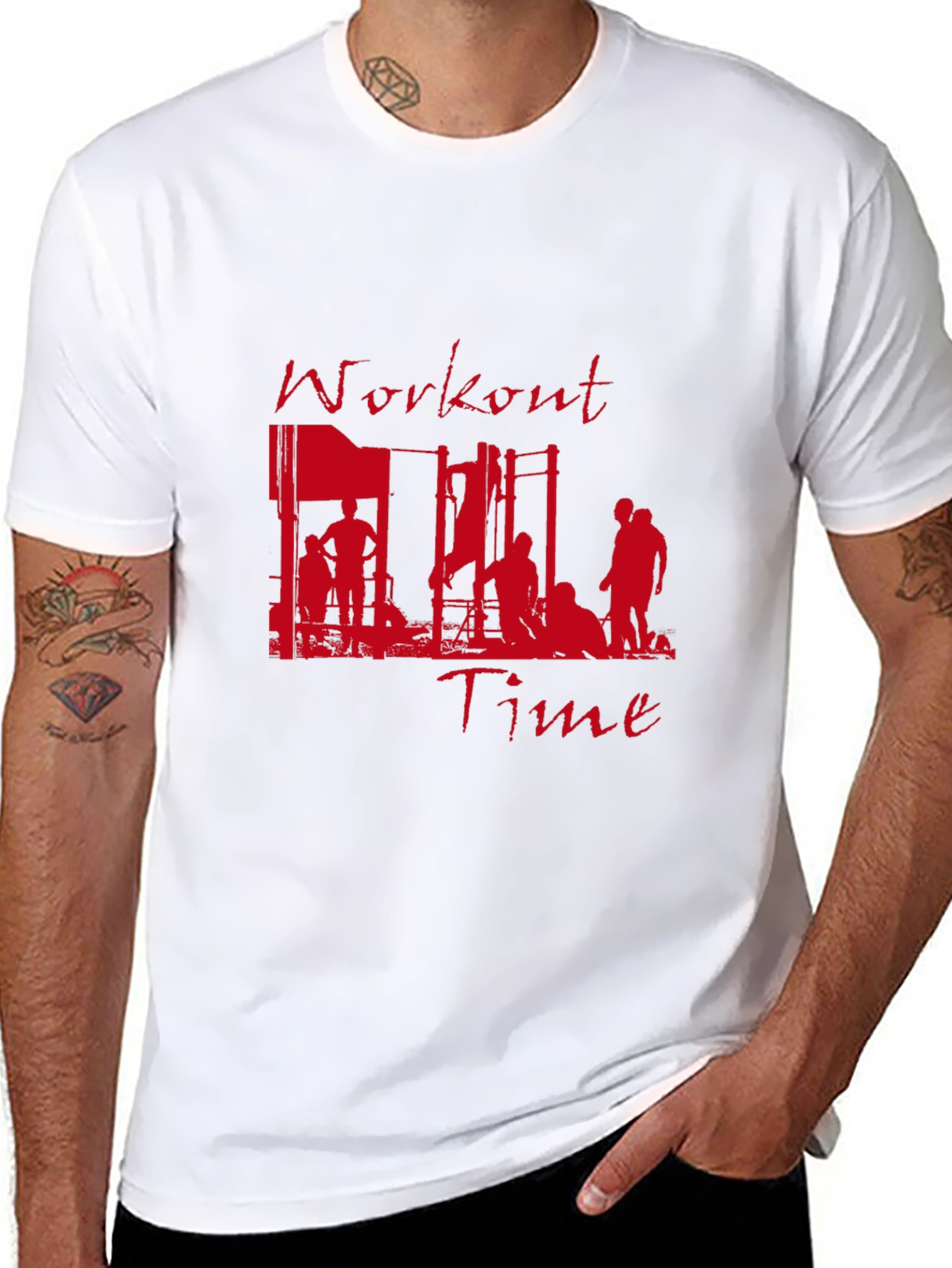 Workout Time Black Graphic Tee