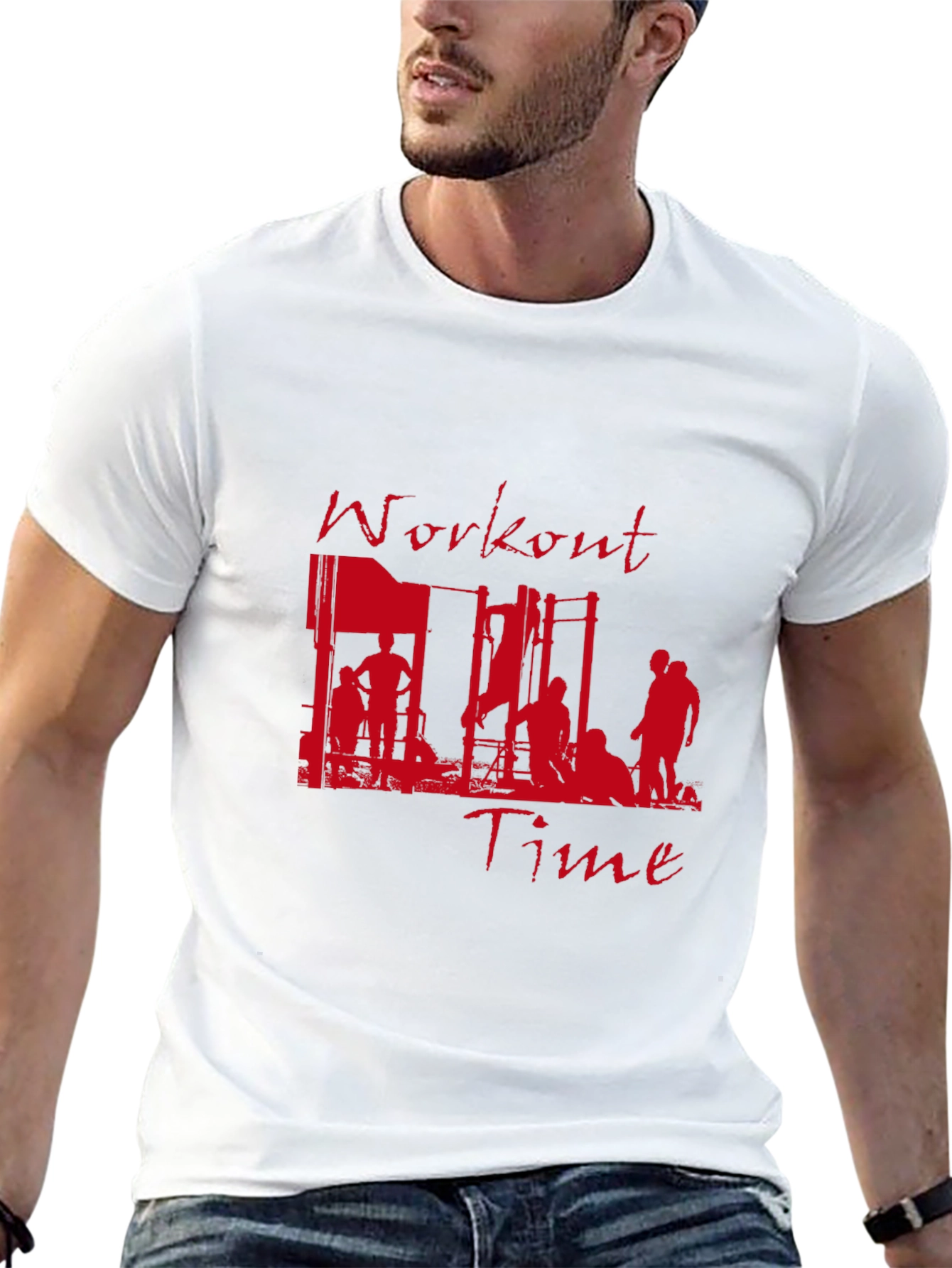 Workout Time Black Graphic Tee