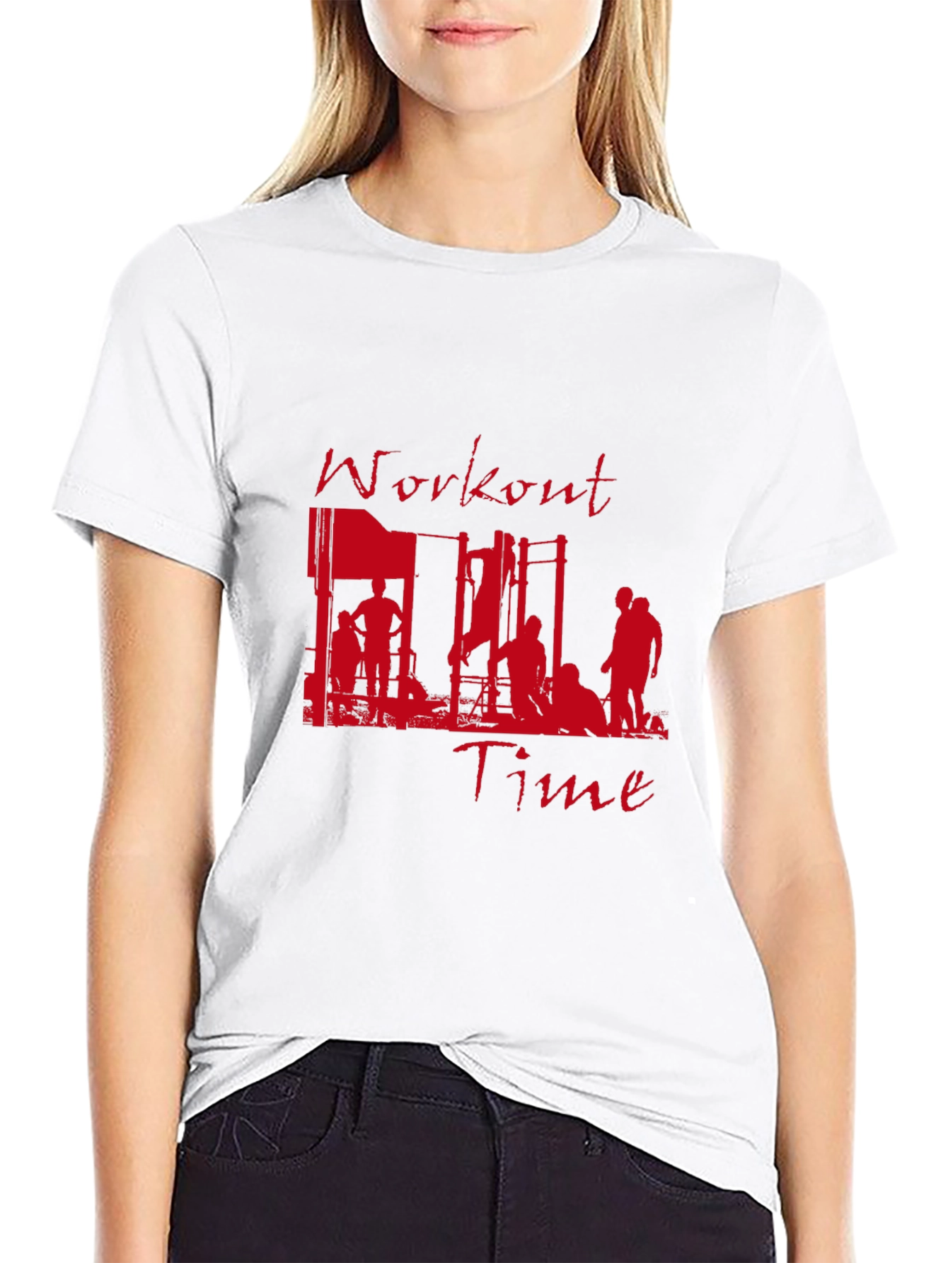 Workout Time Black Graphic Tee