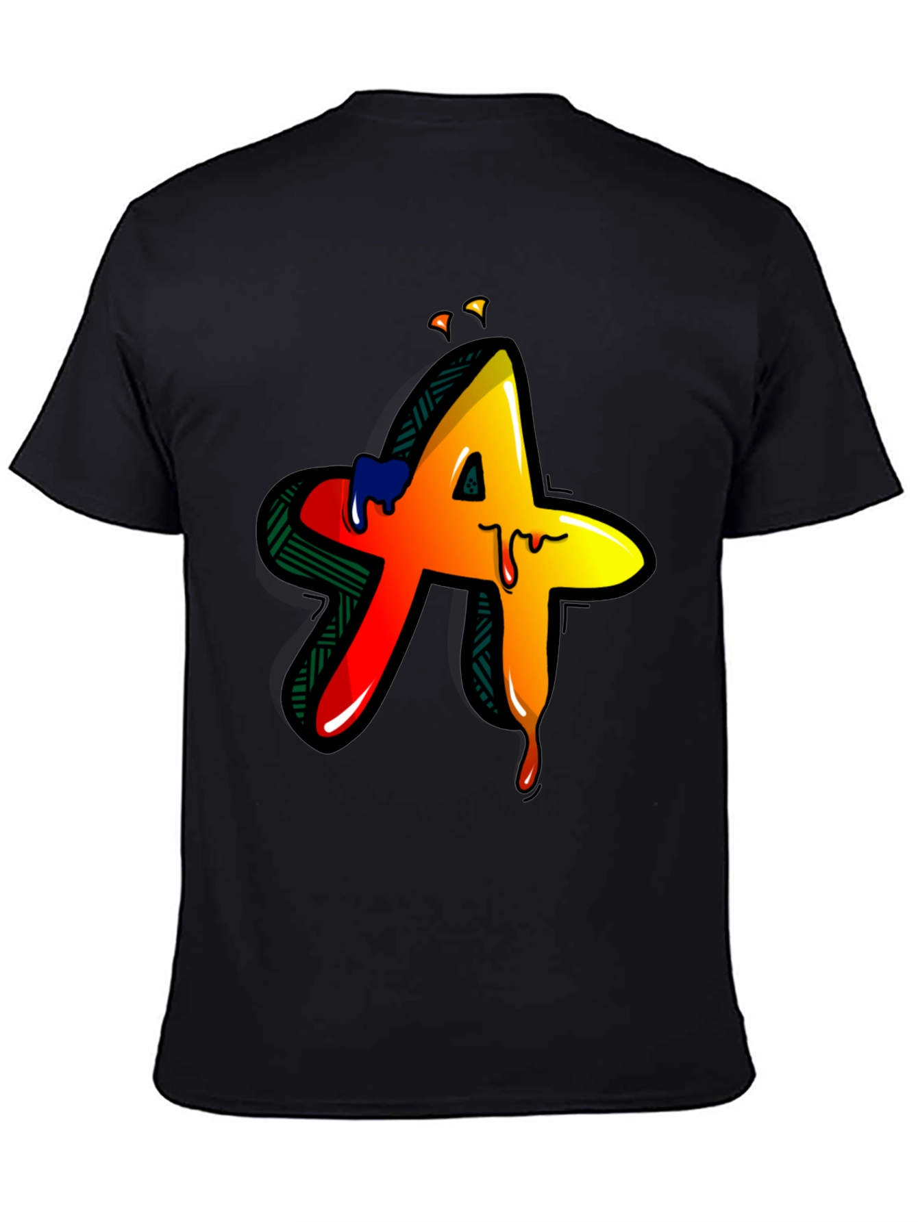 Graffiti A Black Tee - Drip Style
