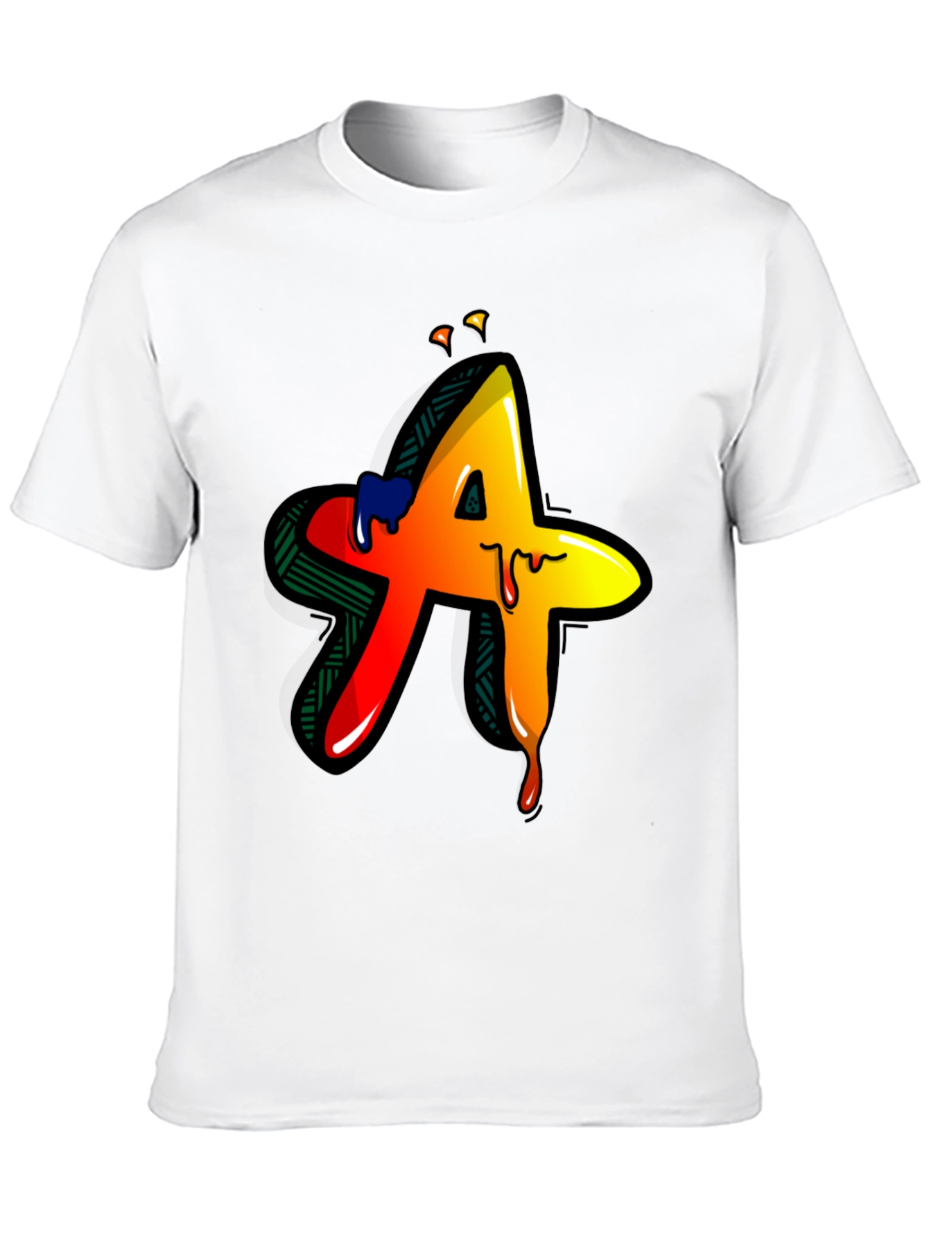 Graffiti A Black Tee - Drip Style