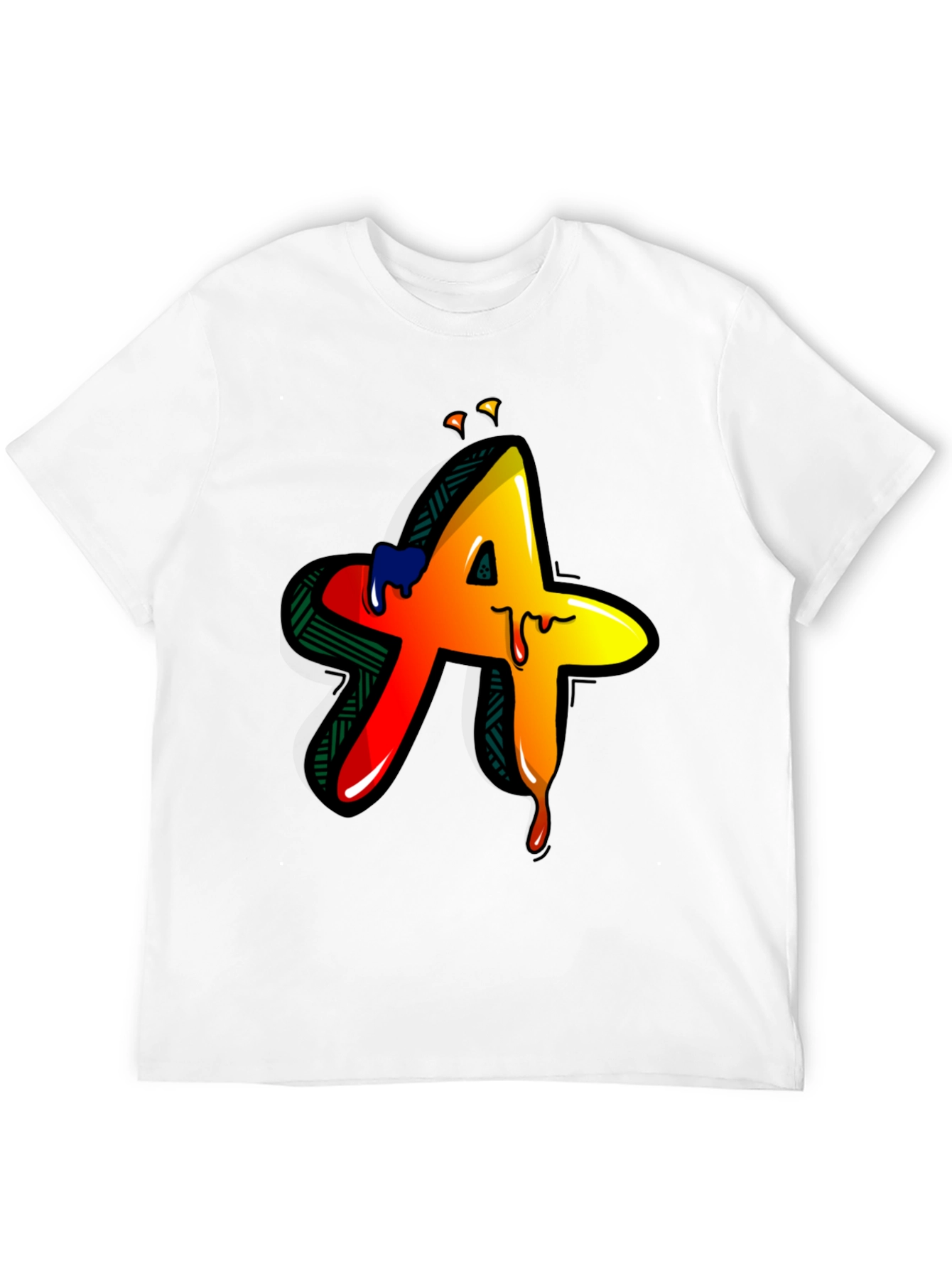 Graffiti A Black Tee - Drip Style