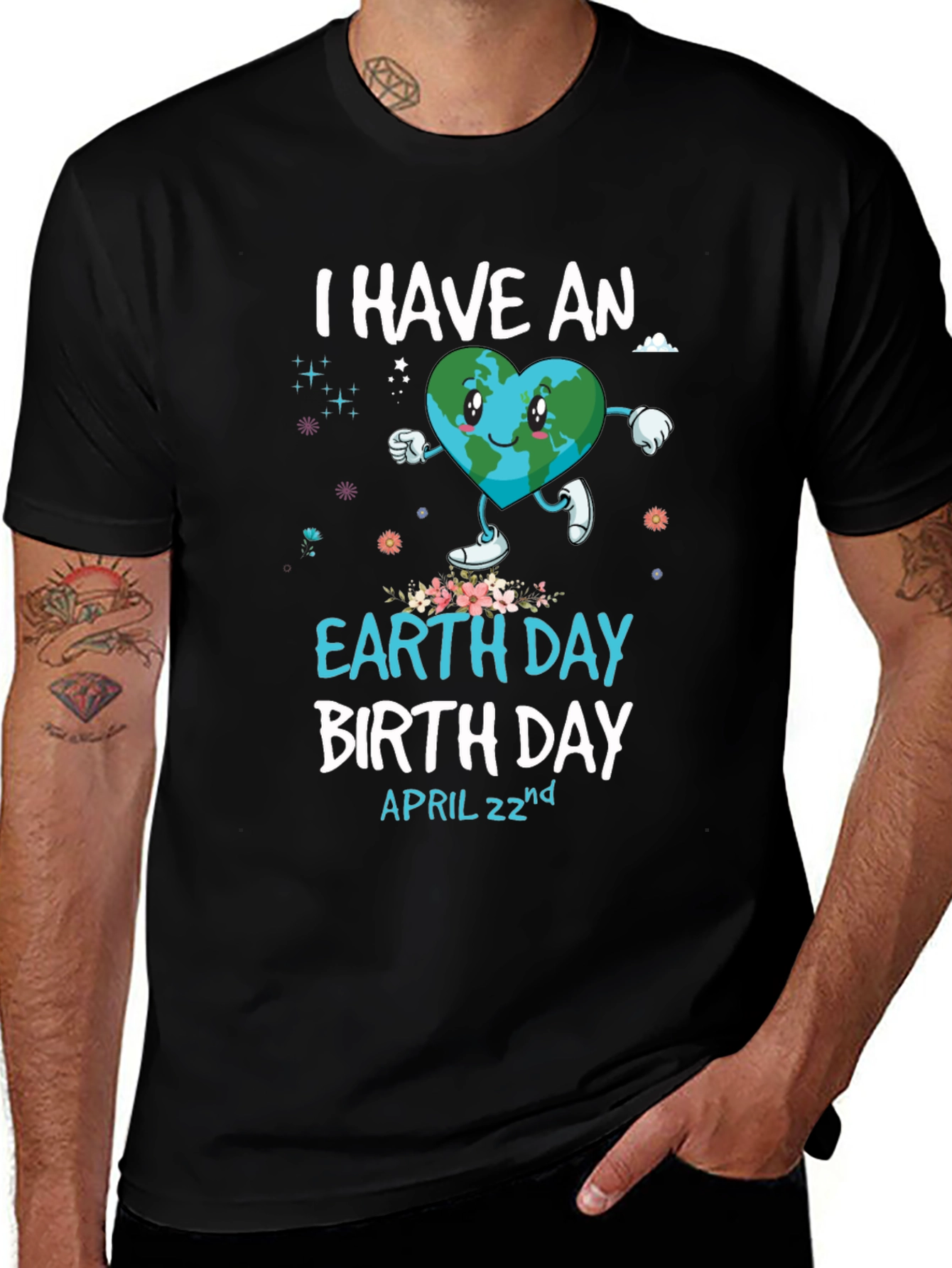 Earth Day Birthday T-Shirt - April 22nd Design
