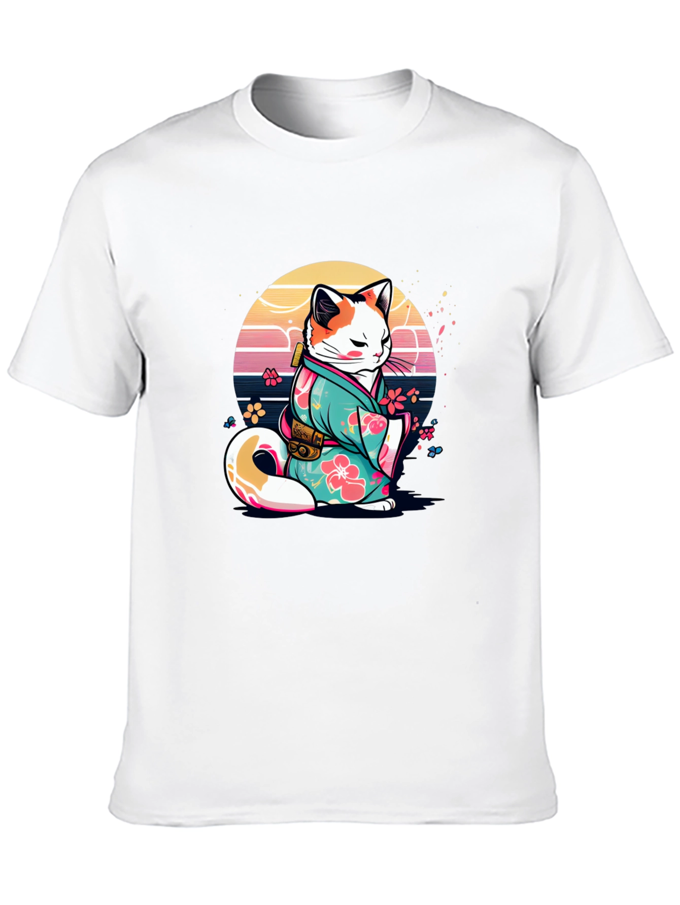 Japanese Cat Kimono T-Shirt