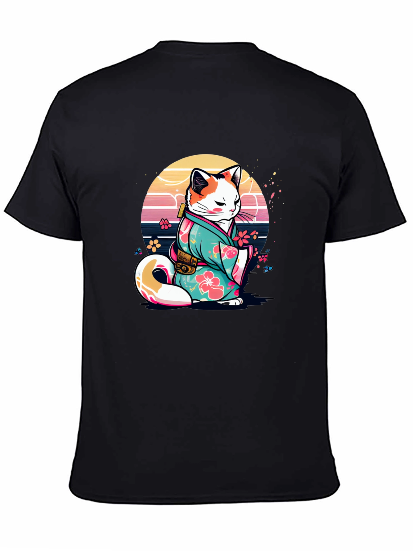 Japanese Cat Kimono T-Shirt