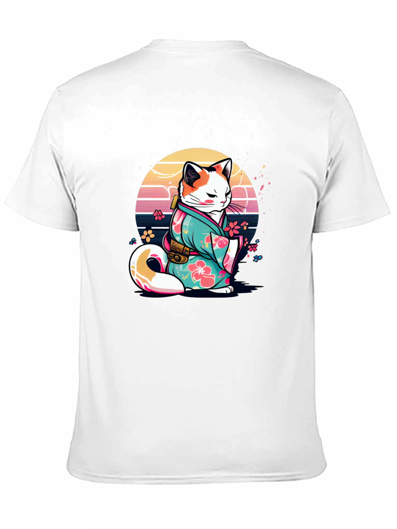 Japanese Cat Kimono T-Shirt