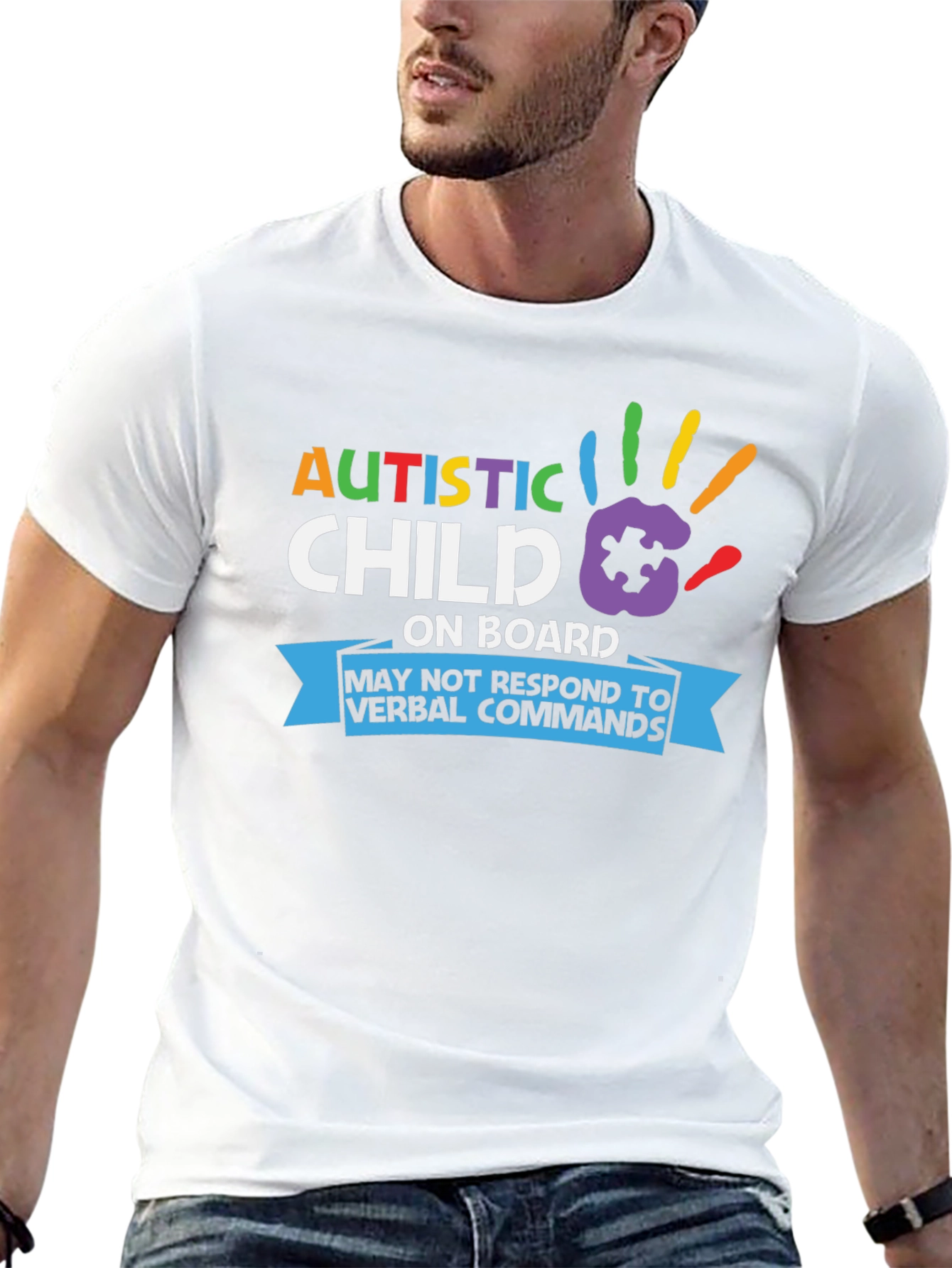 Autistic Child On Board T-Shirt Awareness