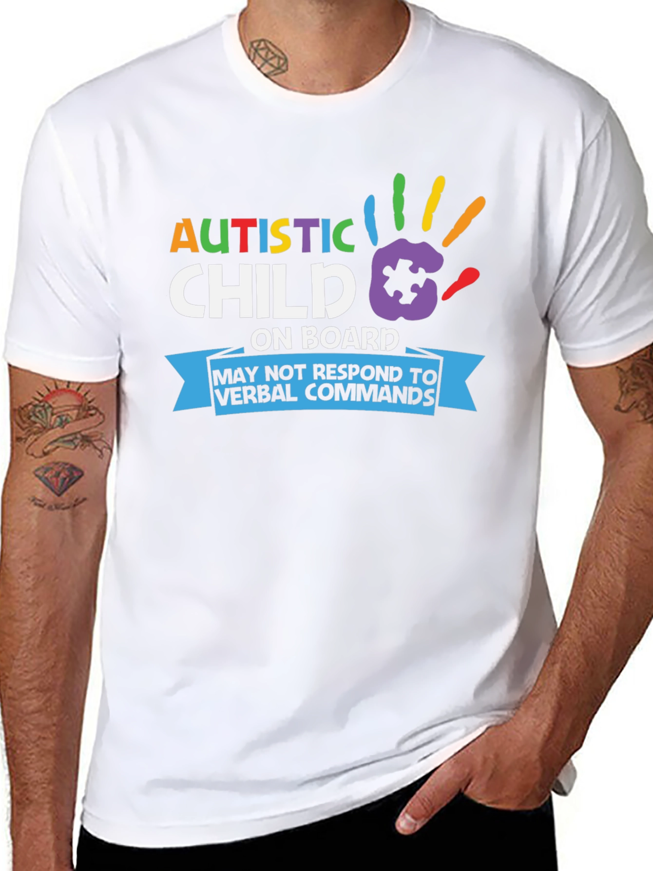Autistic Child On Board T-Shirt Awareness