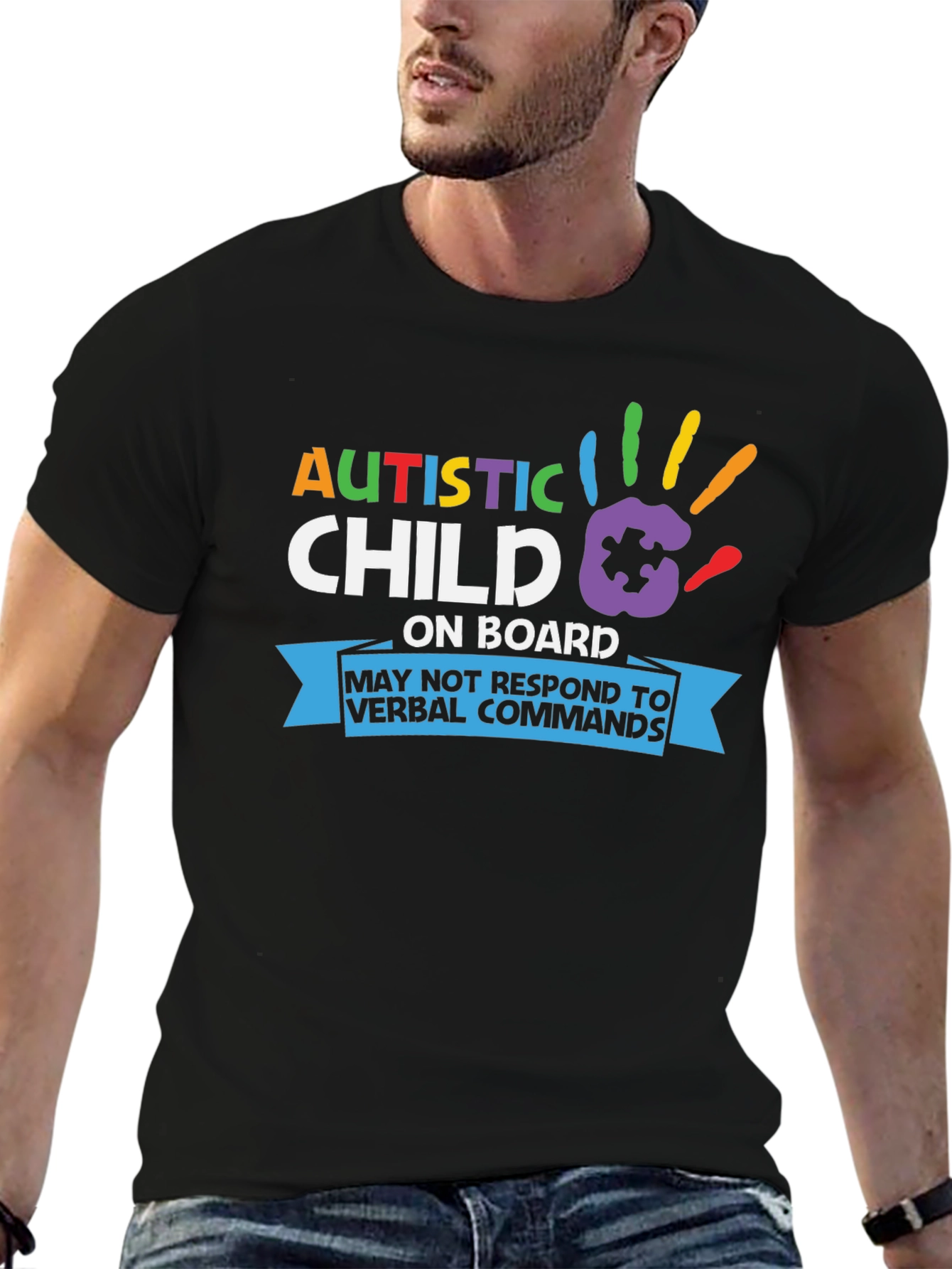Autistic Child On Board T-Shirt Awareness
