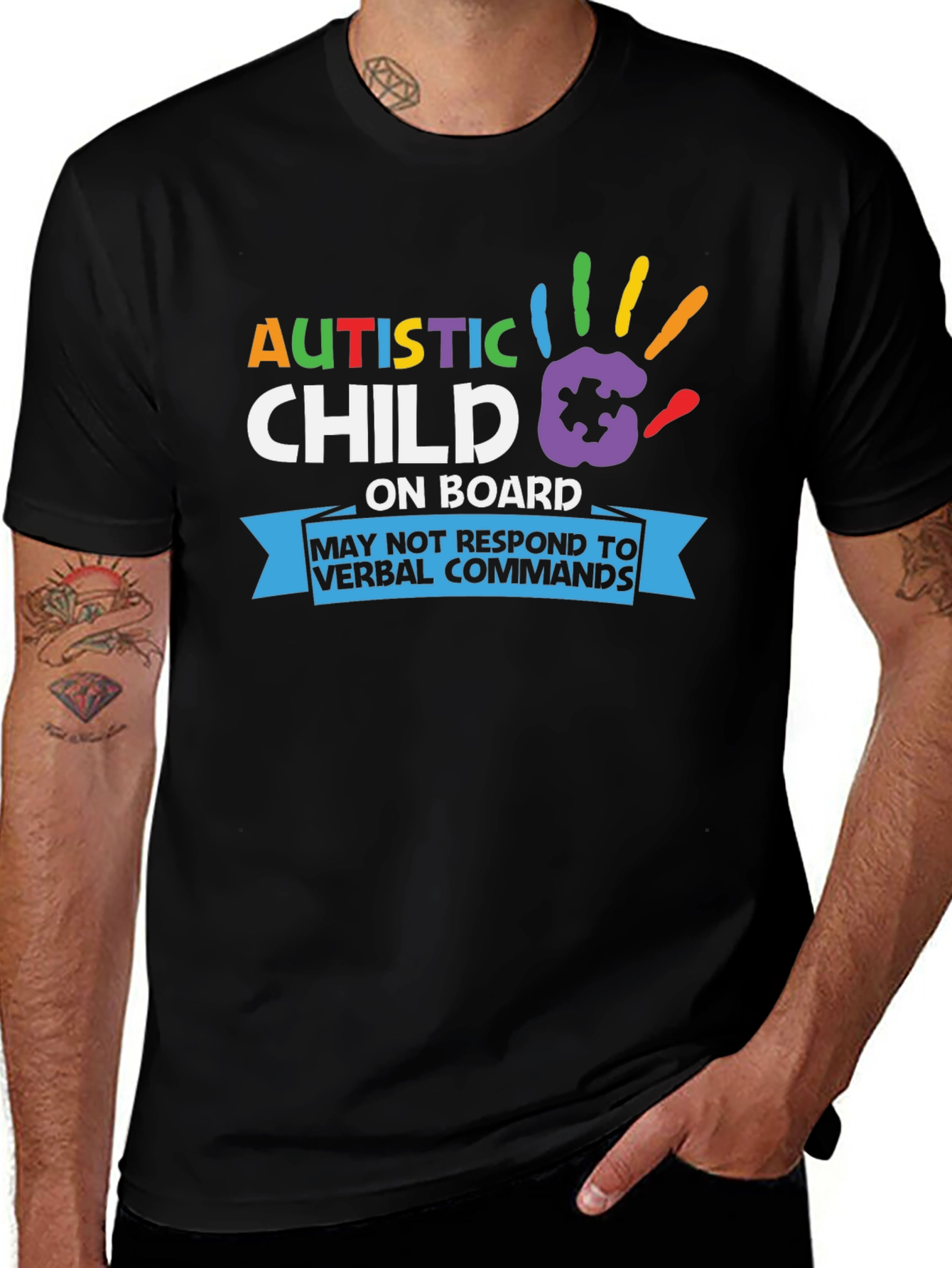 Autistic Child On Board T-Shirt Awareness