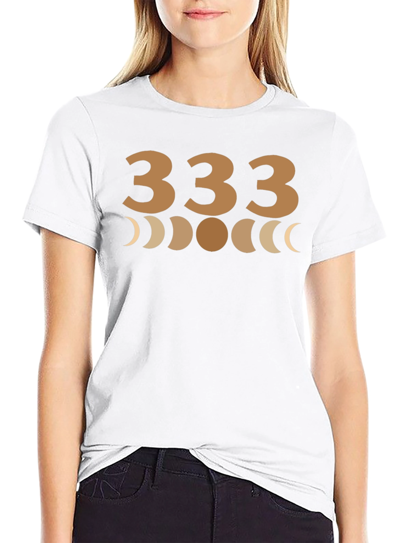 333 Moon Phases Graphic Tee - Black