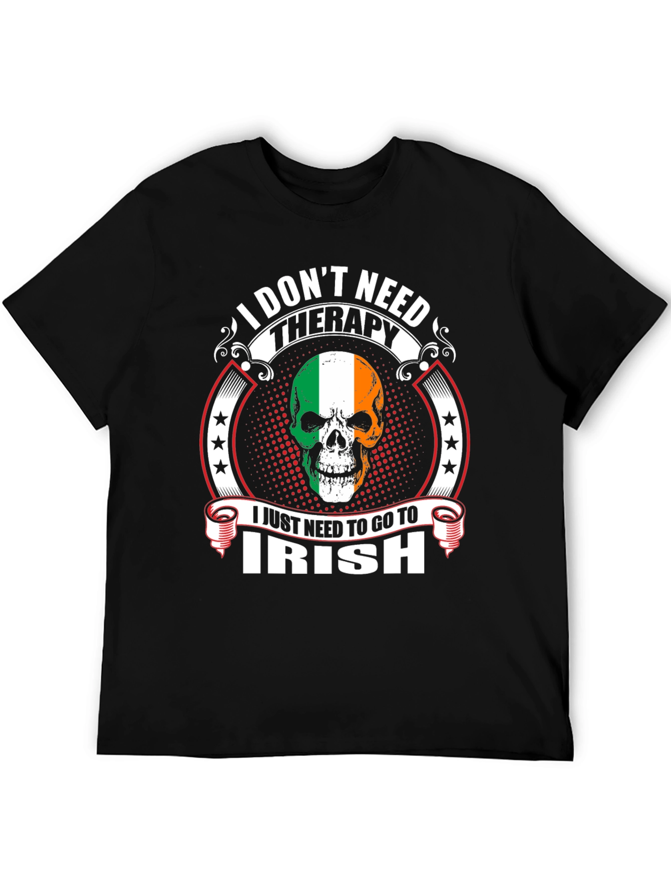 Irish Pride Skull Graphic T-Shirt