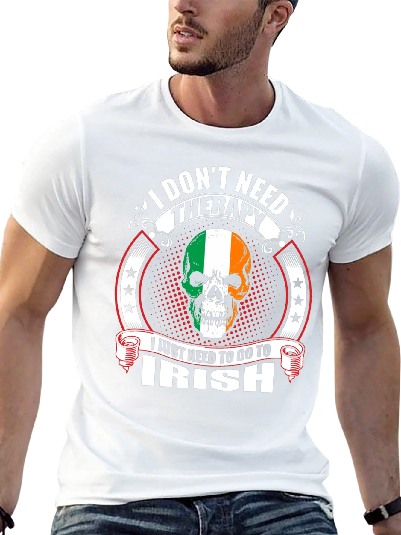 Irish Pride Skull Graphic T-Shirt