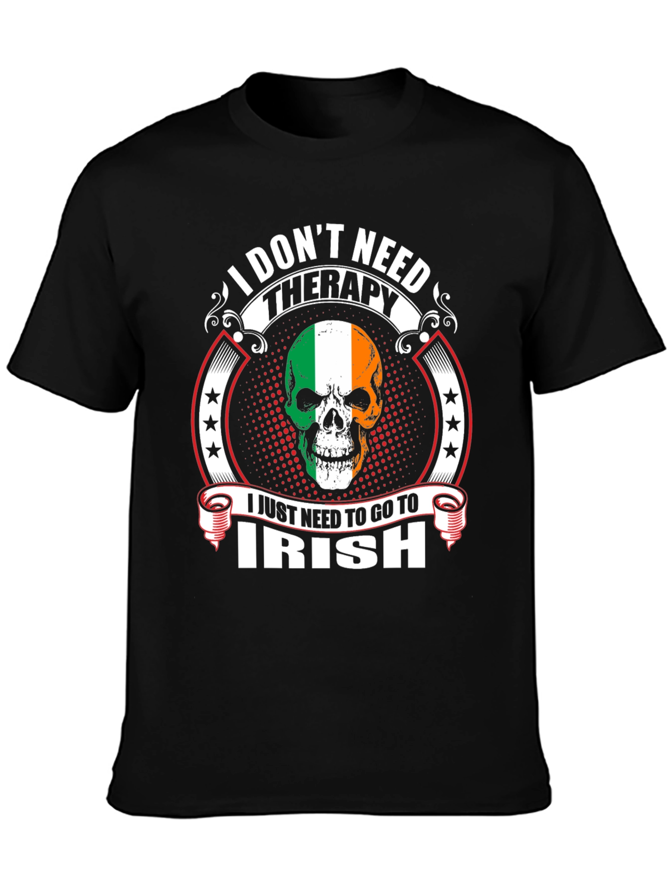 Irish Pride Skull Graphic T-Shirt