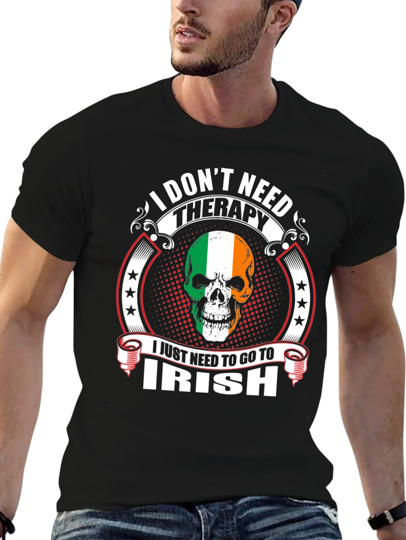 Irish Pride Skull Graphic T-Shirt