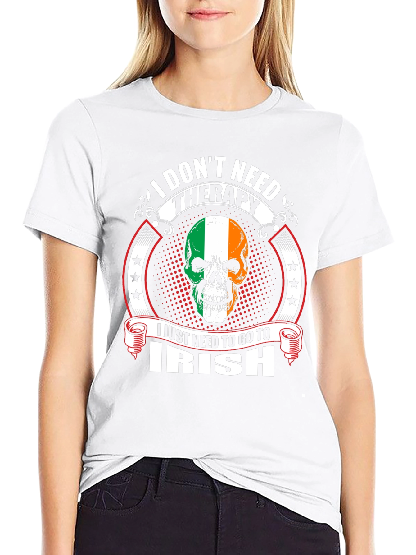 Irish Pride Skull Graphic T-Shirt