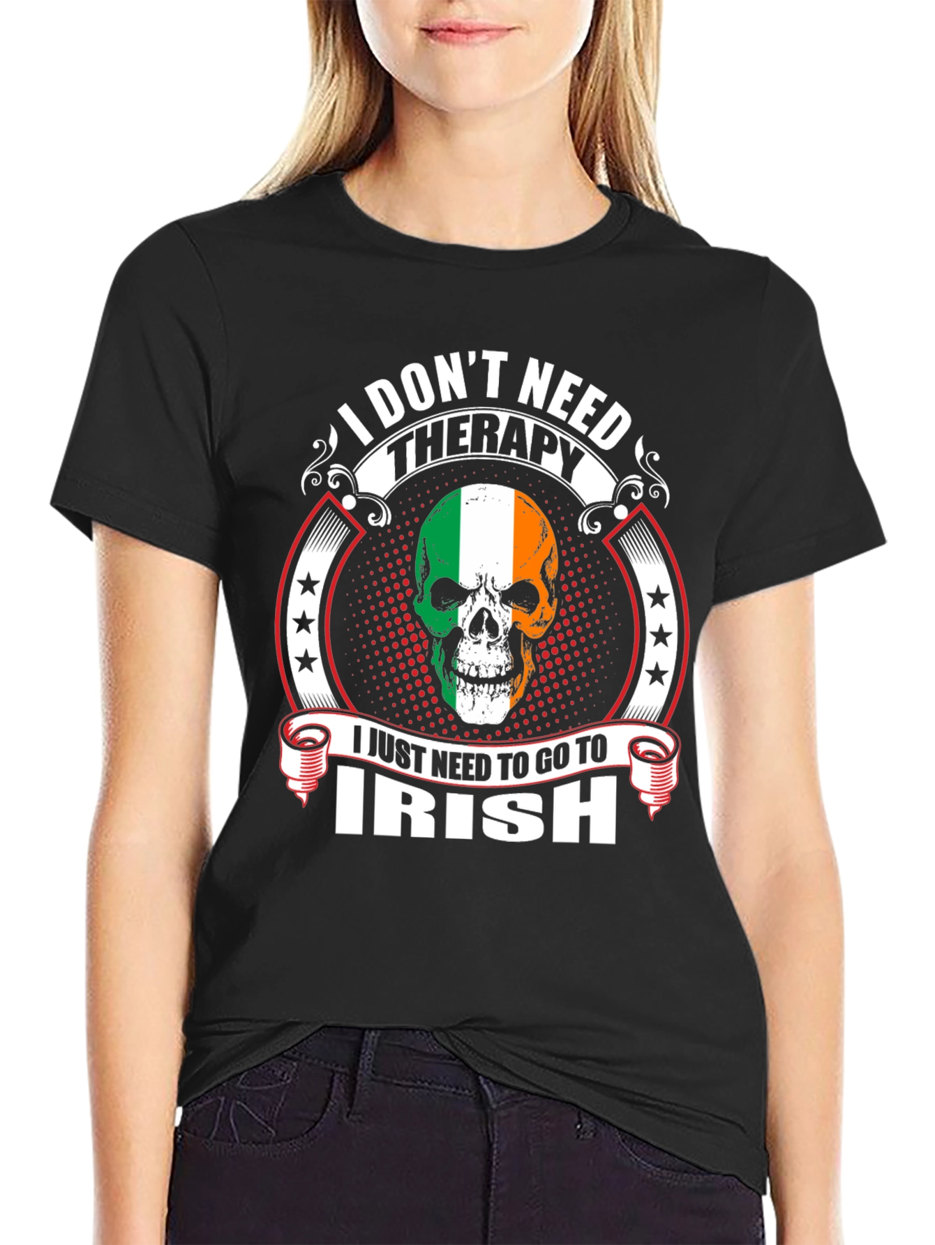Irish Pride Skull Graphic T-Shirt