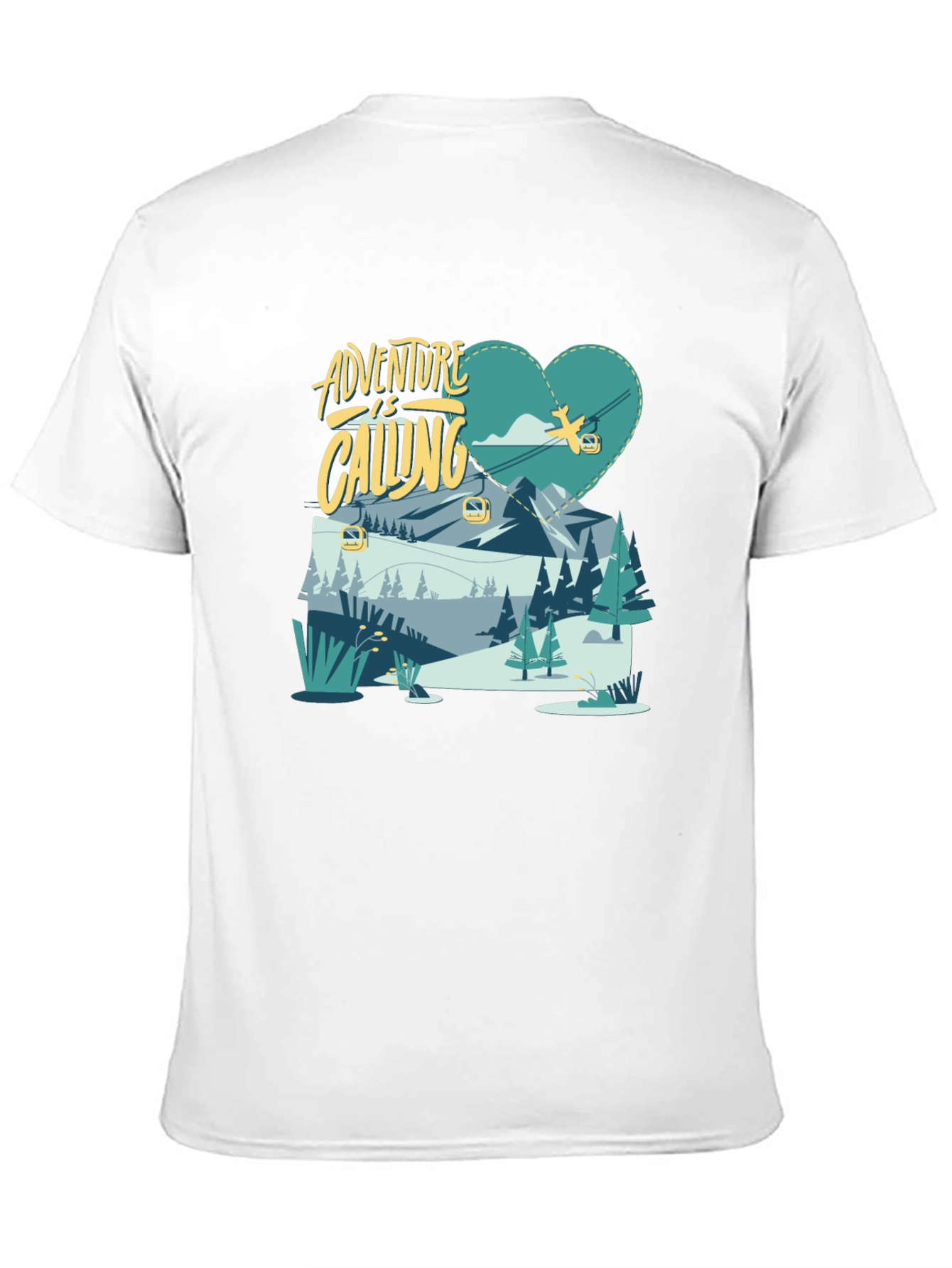 Adventure is Calling Graphic Tee - Black Cotton