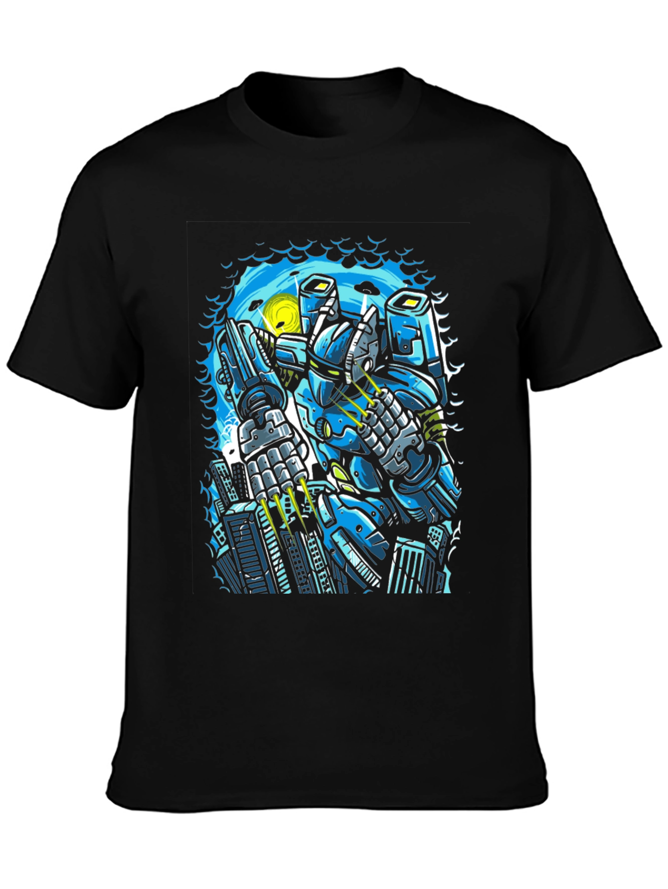 Robot Graphic Black T-Shirt