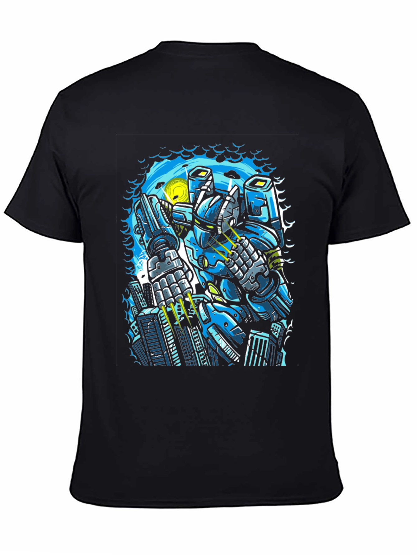 Robot Graphic Black T-Shirt