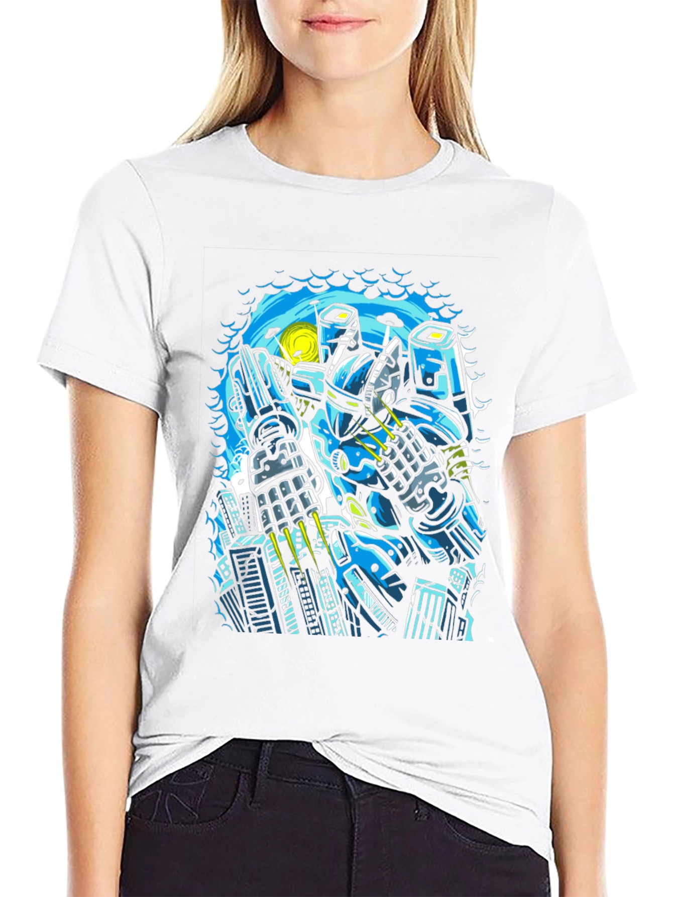 Robot Graphic Black T-Shirt
