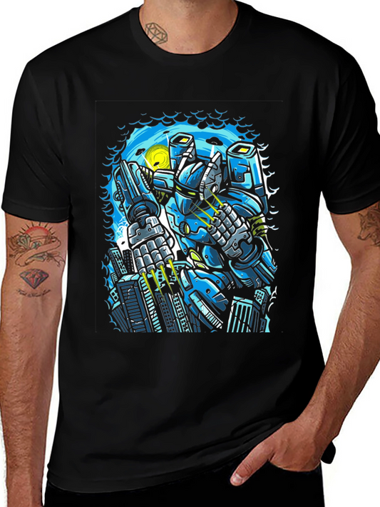 Robot Graphic Black T-Shirt
