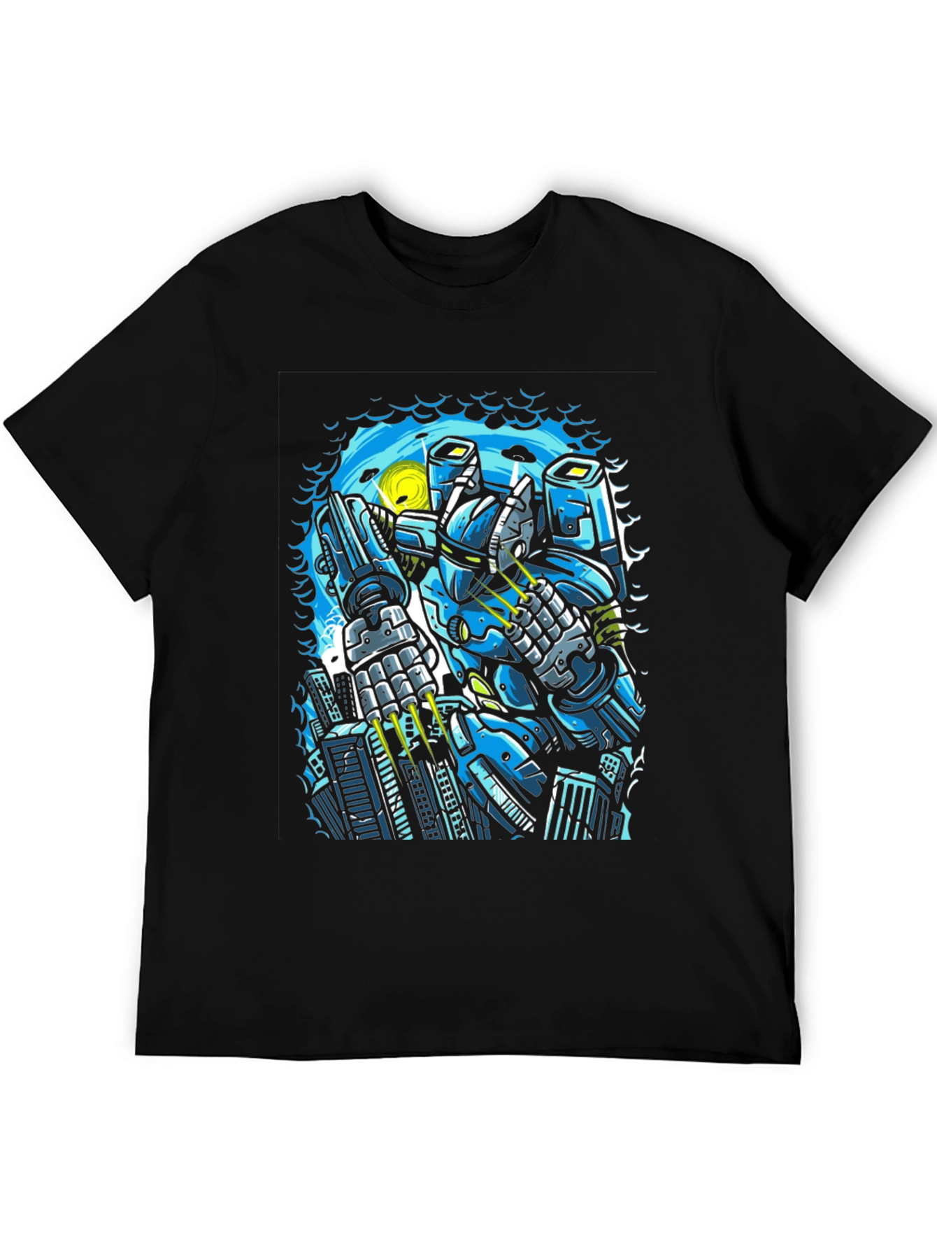 Robot Graphic Black T-Shirt
