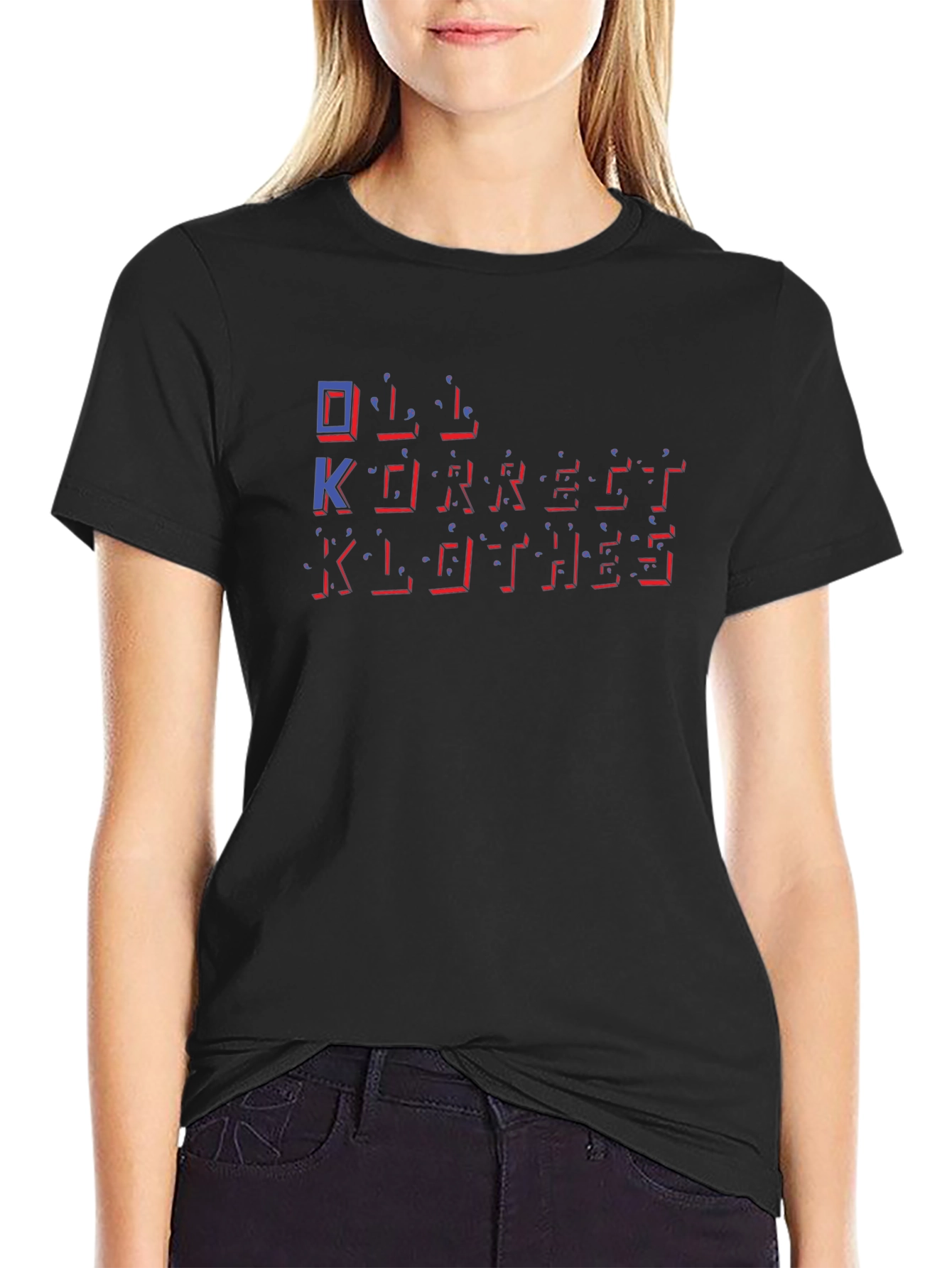 OK Korrect Clothes Black Graphic Tee