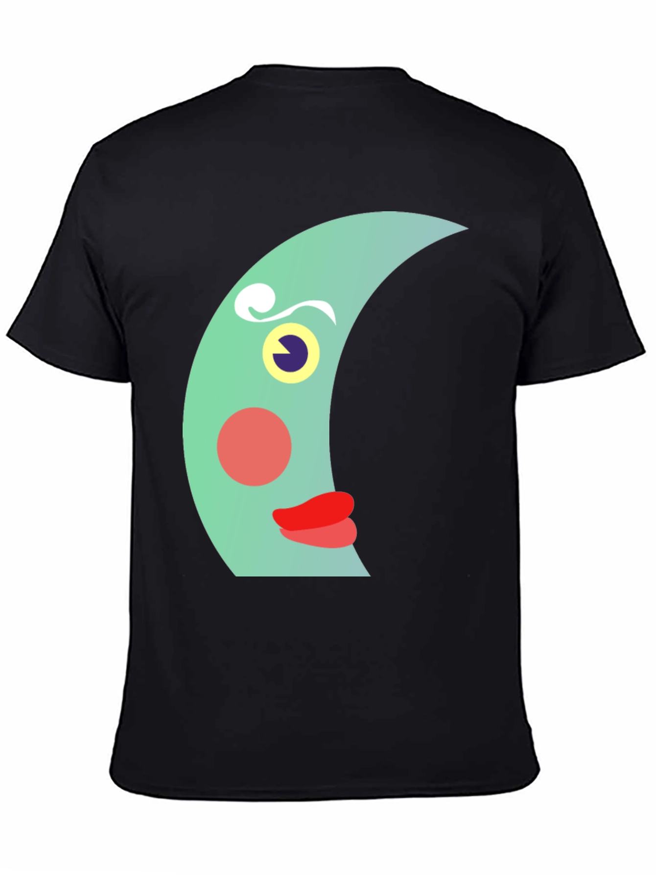 Whimsical Moon Face Graphic Tee