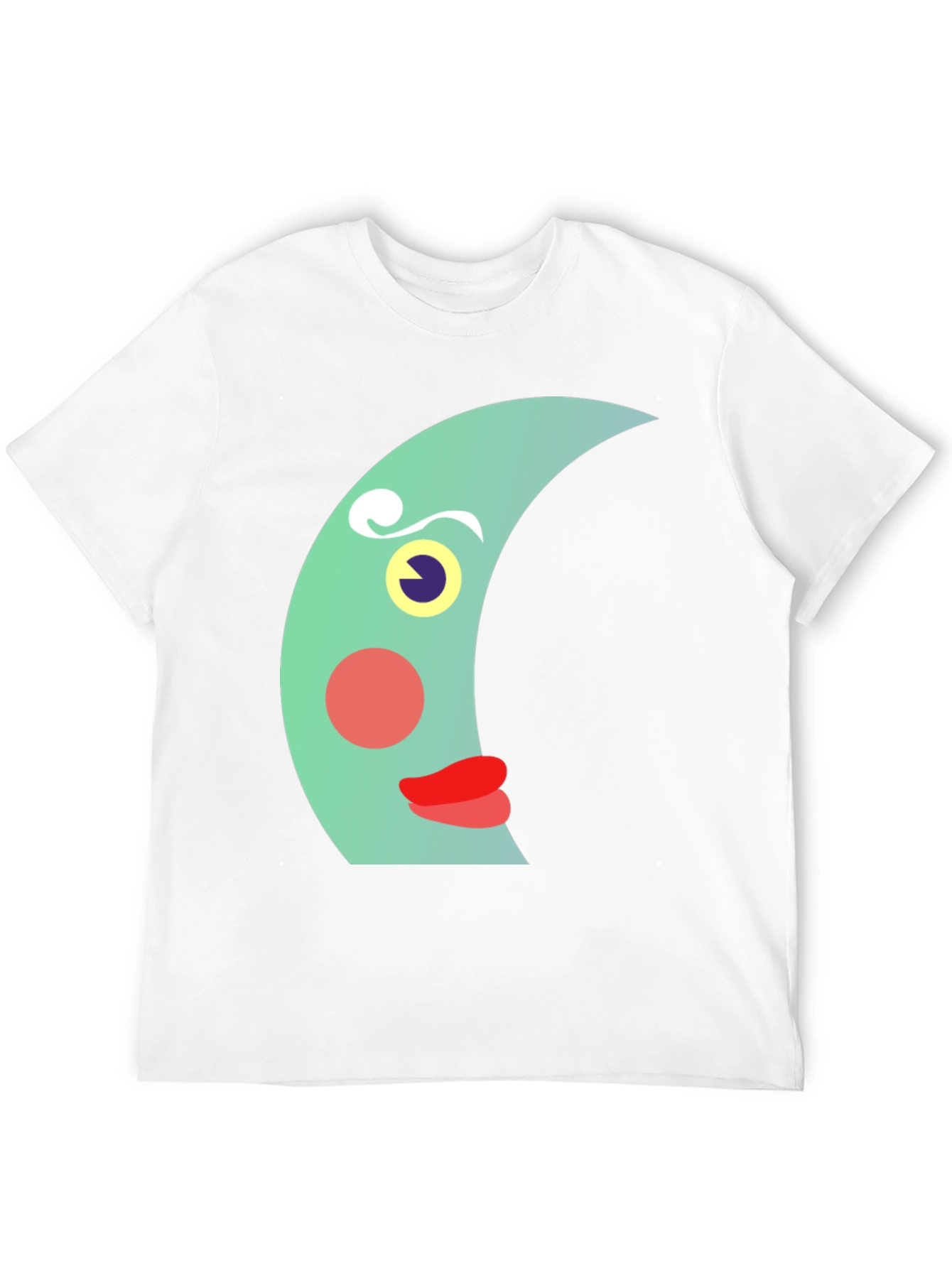 Whimsical Moon Face Graphic Tee