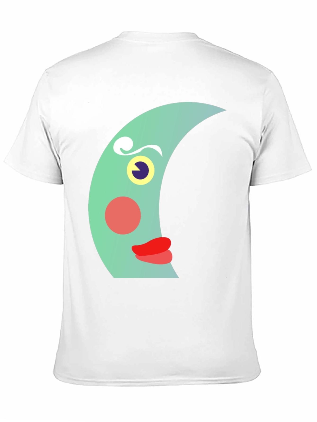 Whimsical Moon Face Graphic Tee