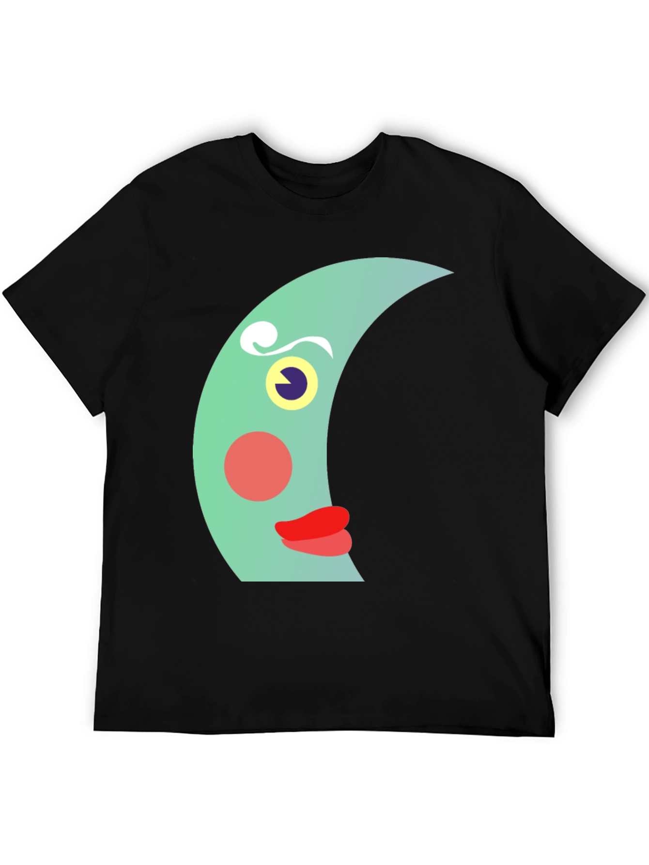 Whimsical Moon Face Graphic Tee