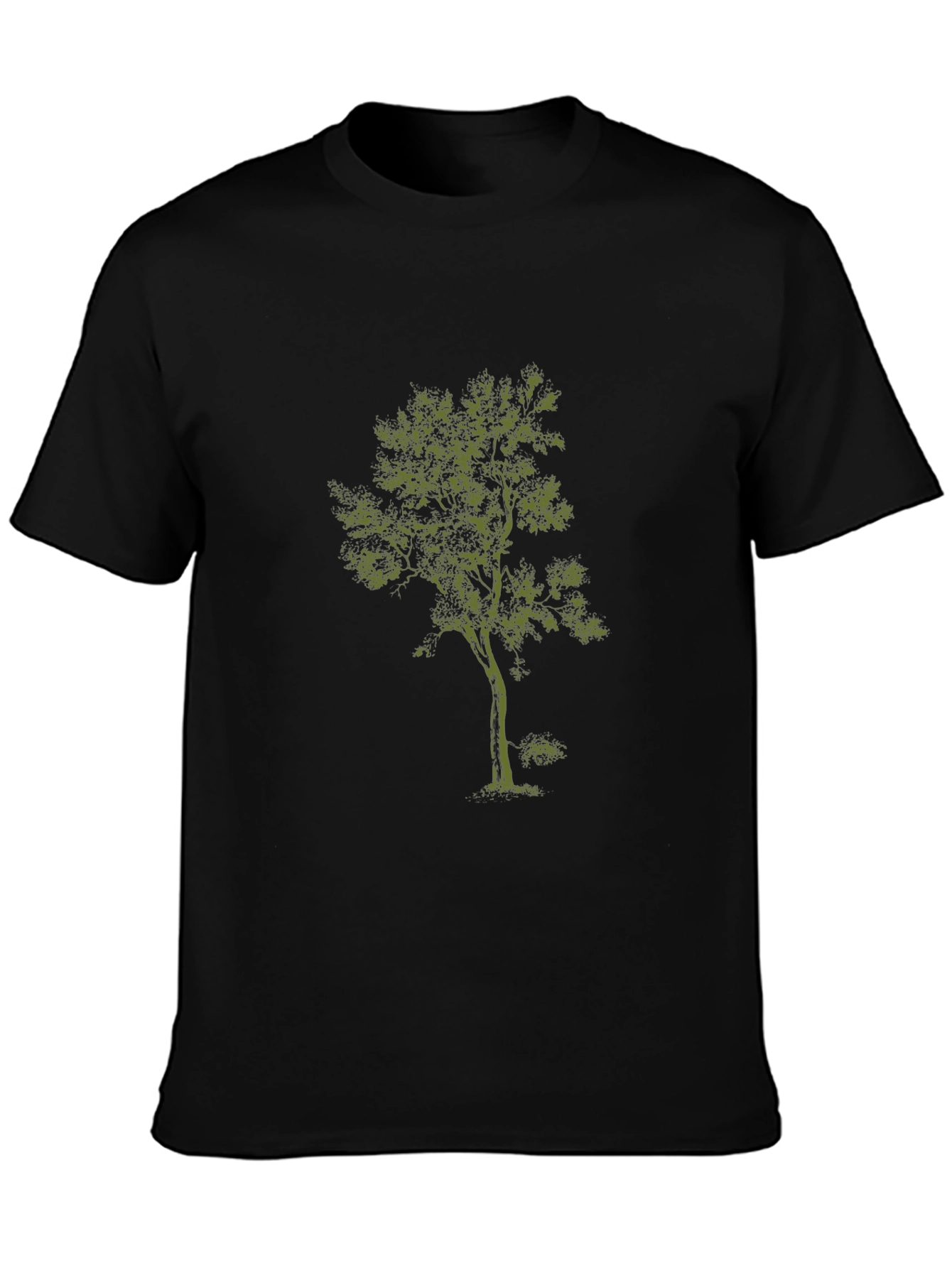 Nature Tree Graphic T-Shirt - Black