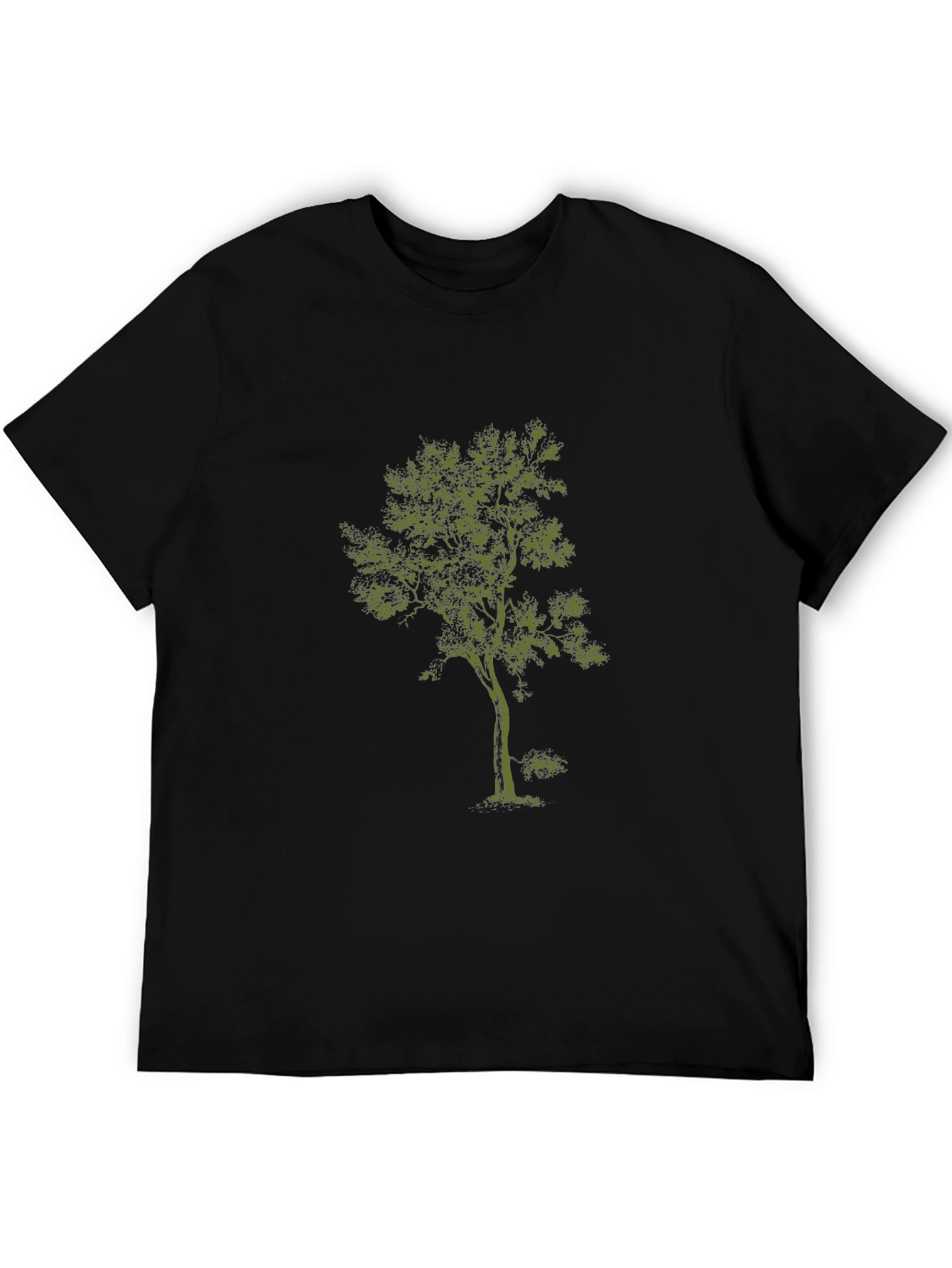 Nature Tree Graphic T-Shirt - Black