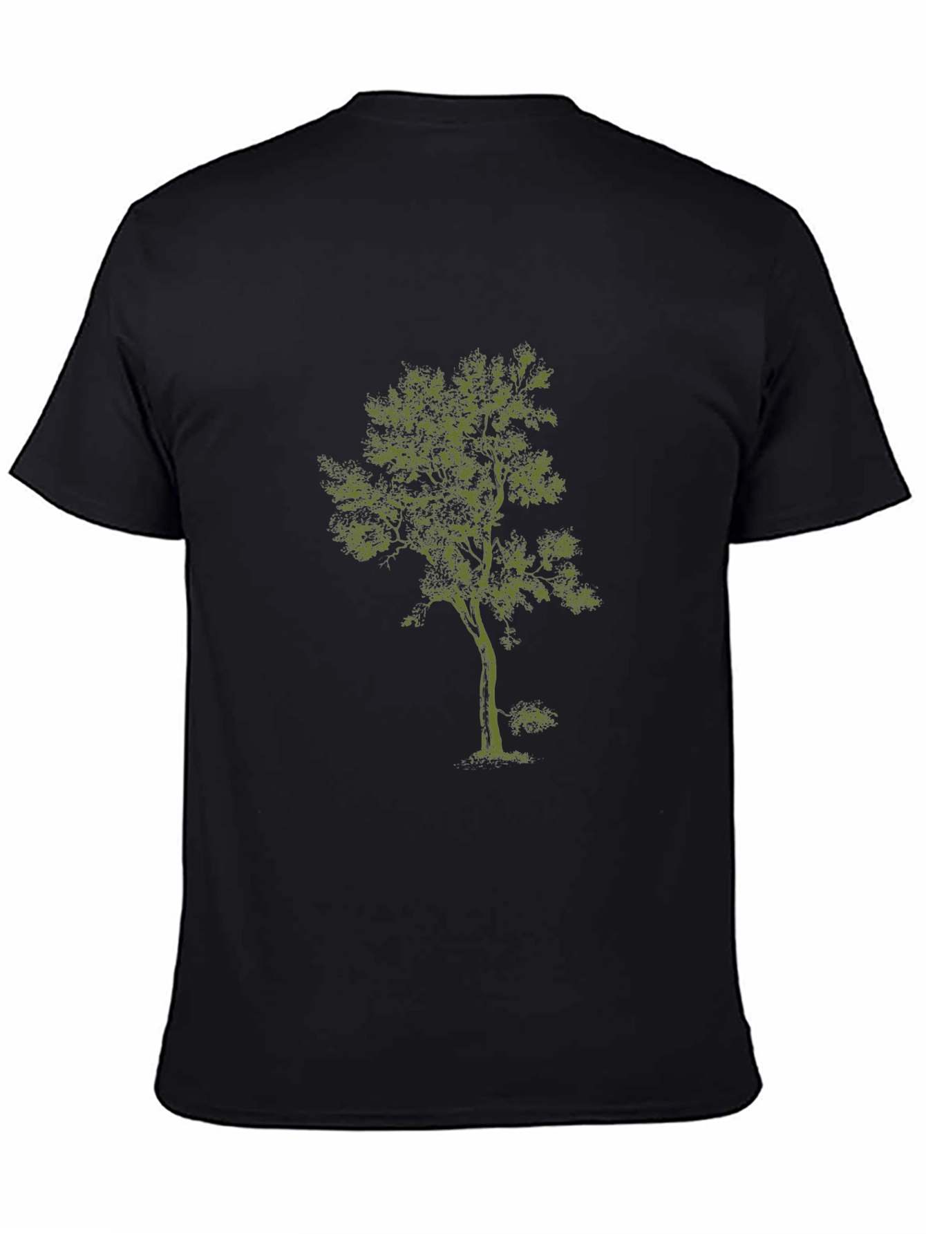 Nature Tree Graphic T-Shirt - Black