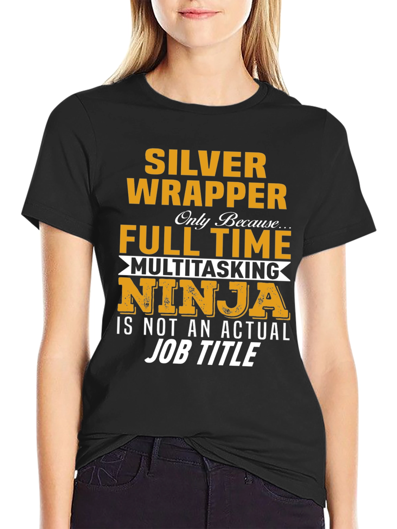 Silver Wrapper Full Time Ninja T-Shirt
