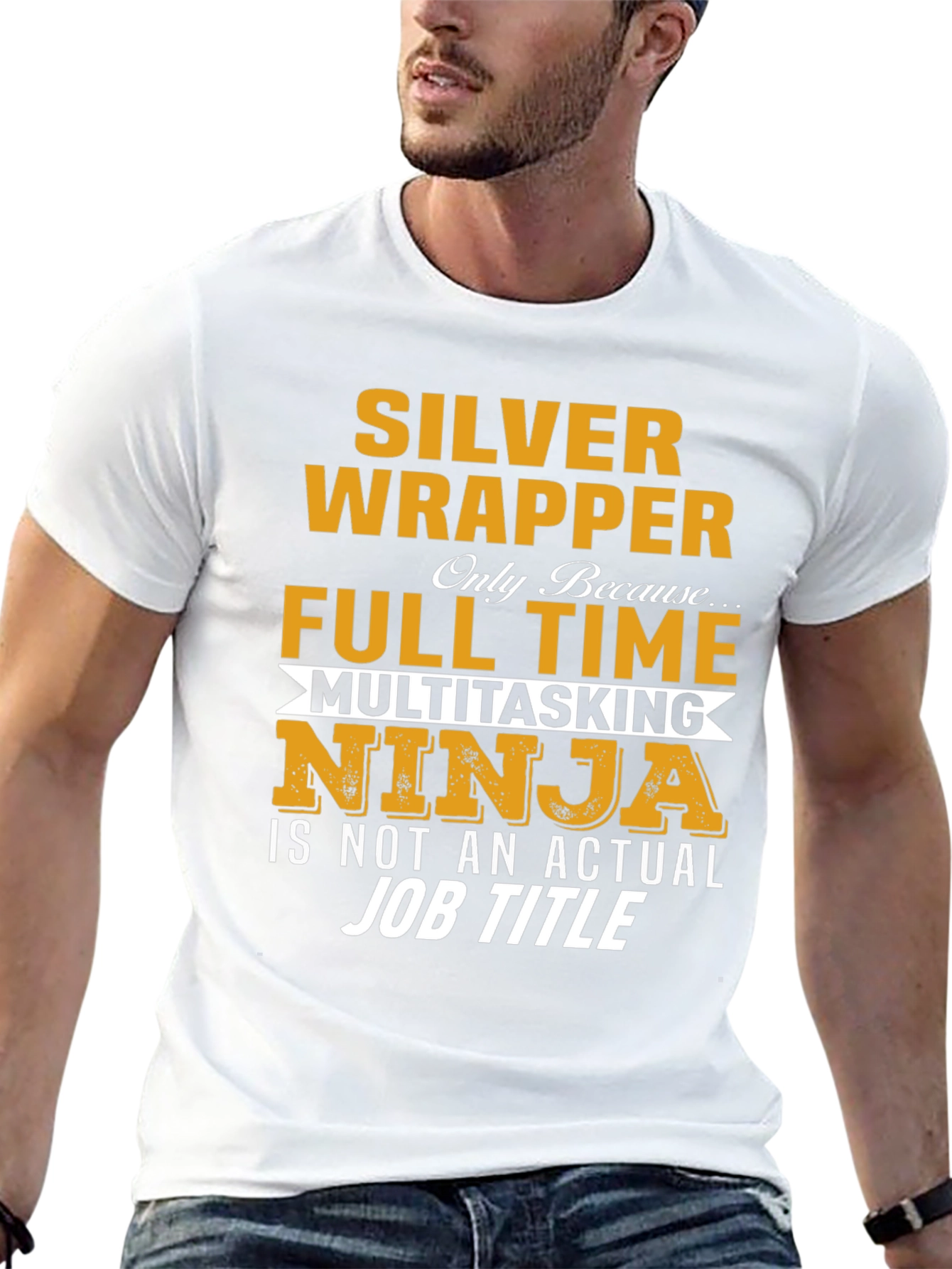 Silver Wrapper Full Time Ninja T-Shirt