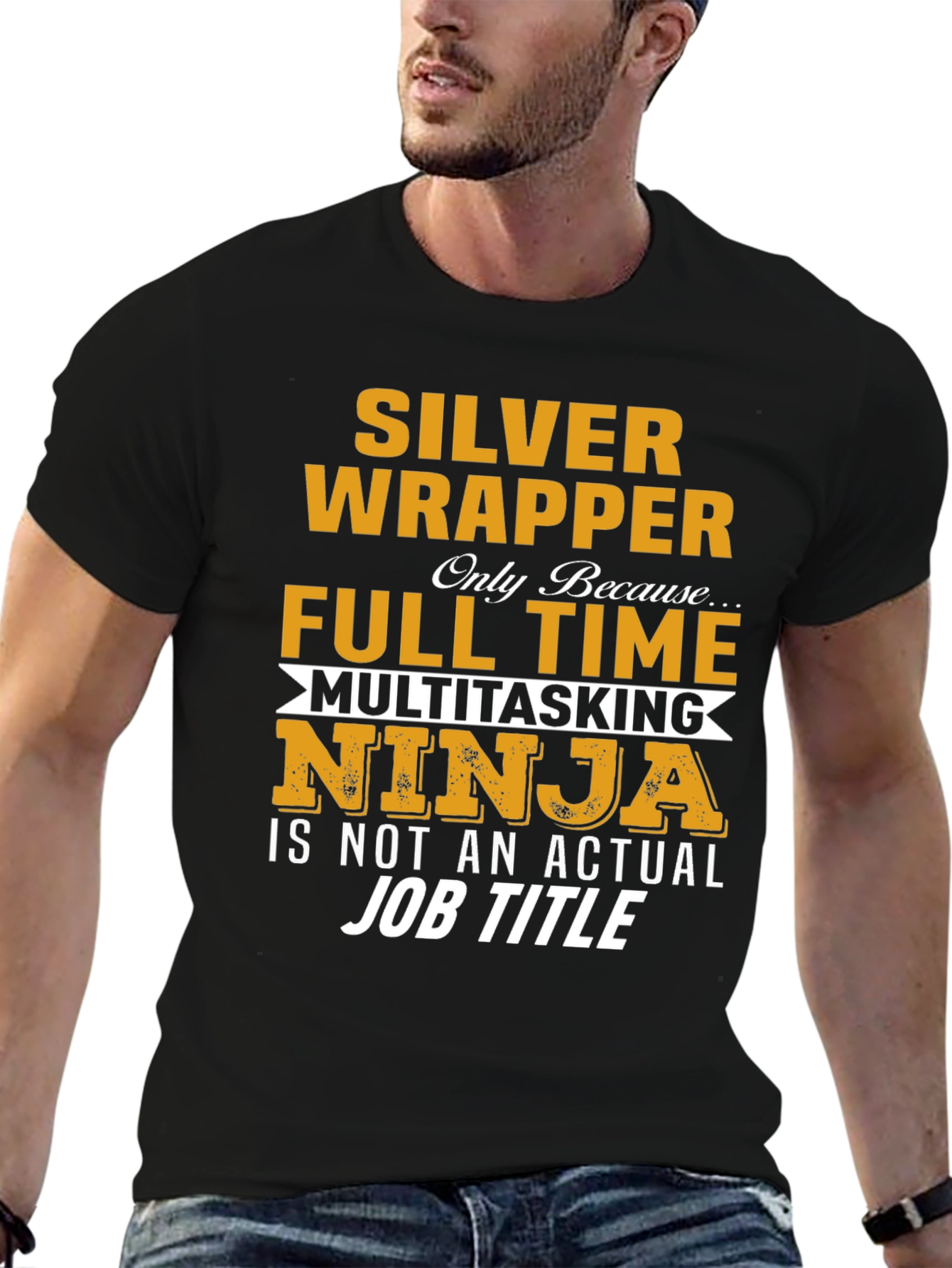 Silver Wrapper Full Time Ninja T-Shirt