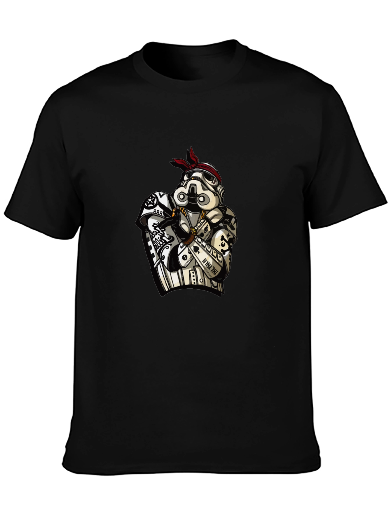 Stormtrooper Rapper Graphic T-Shirt - Black