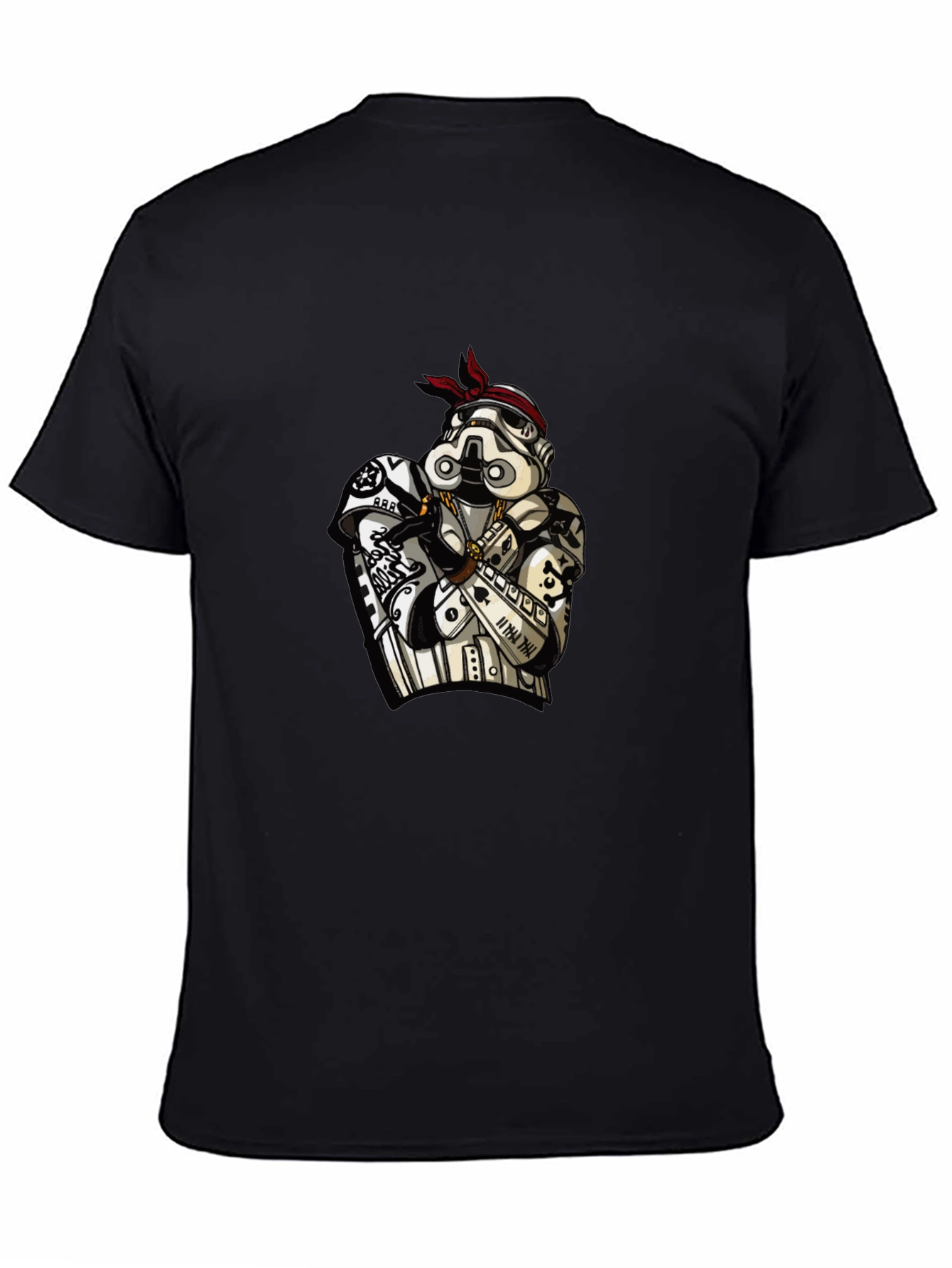 Stormtrooper Rapper Graphic T-Shirt - Black