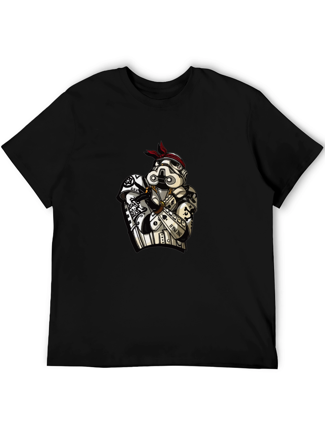 Stormtrooper Rapper Graphic T-Shirt - Black