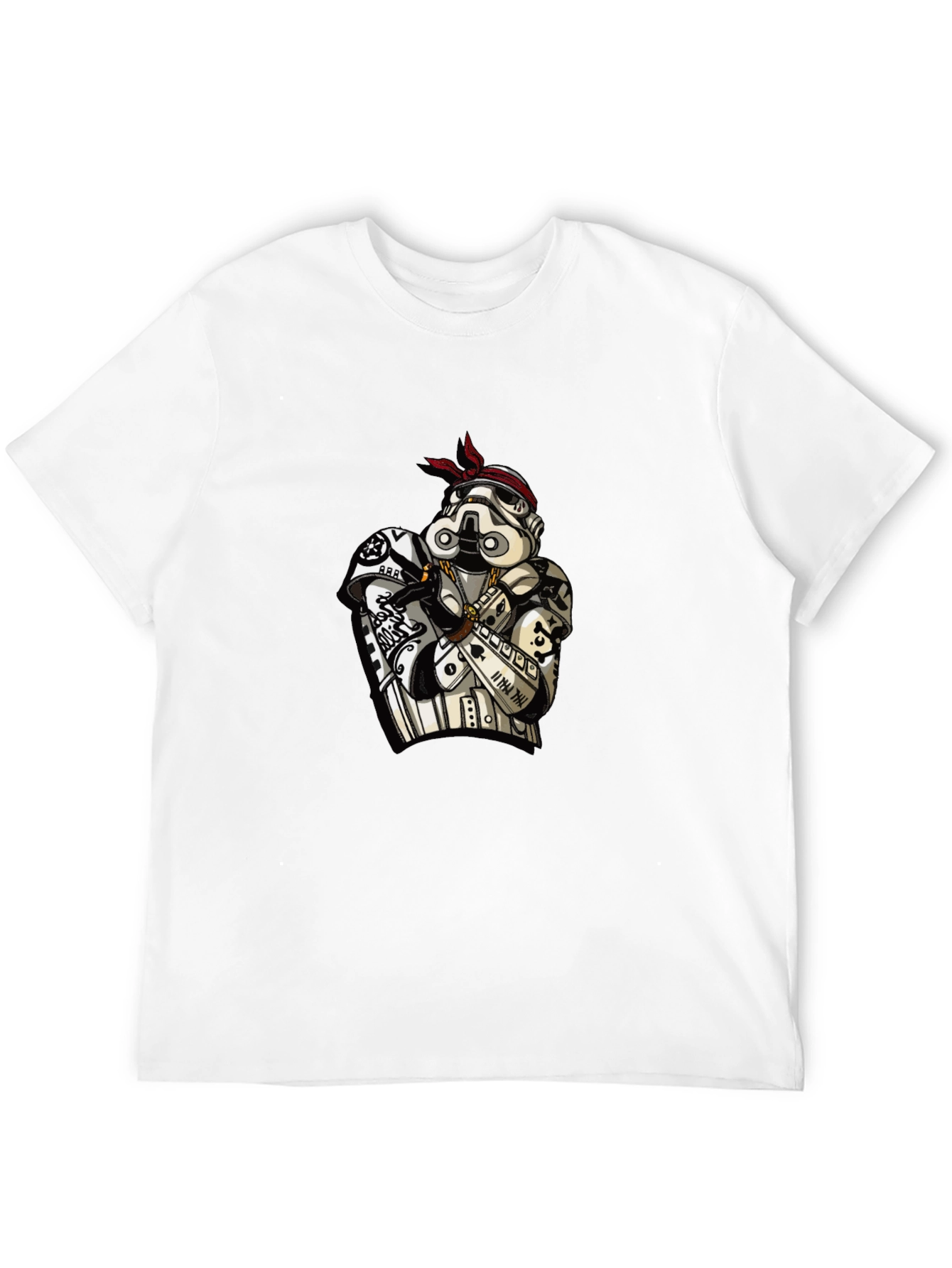 Stormtrooper Rapper Graphic T-Shirt - Black