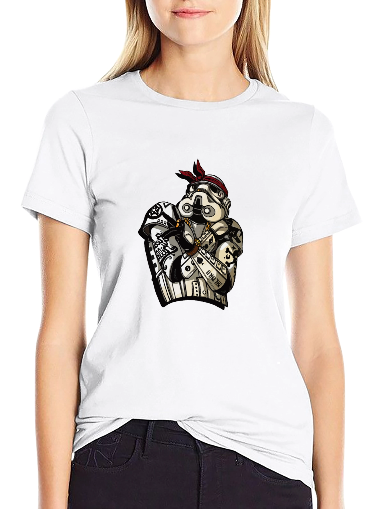 Stormtrooper Rapper Graphic T-Shirt - Black