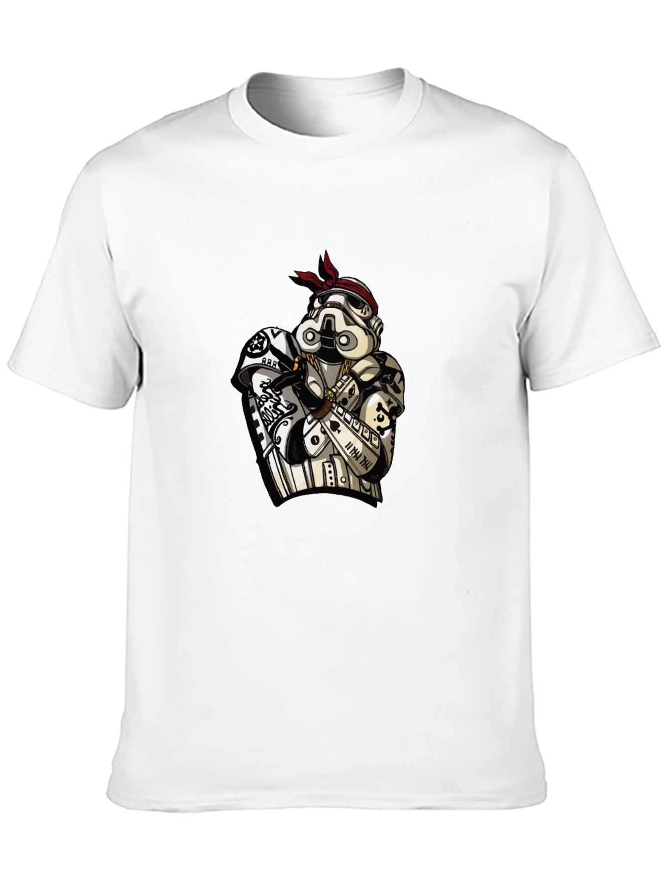 Stormtrooper Rapper Graphic T-Shirt - Black
